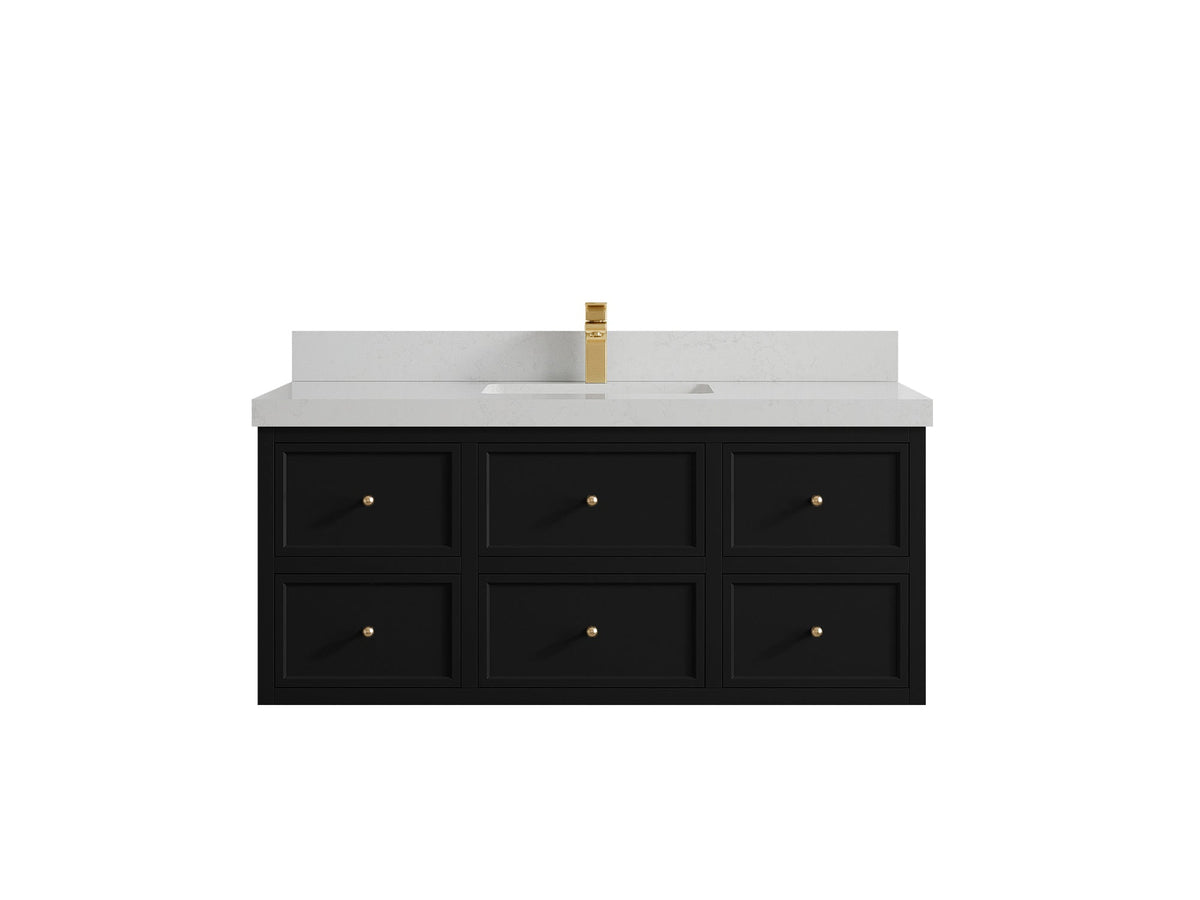 Roswell Floating 48 in. W x 22 in. D Single Sink Bathroom Vanity - Willow Bath and Vanity