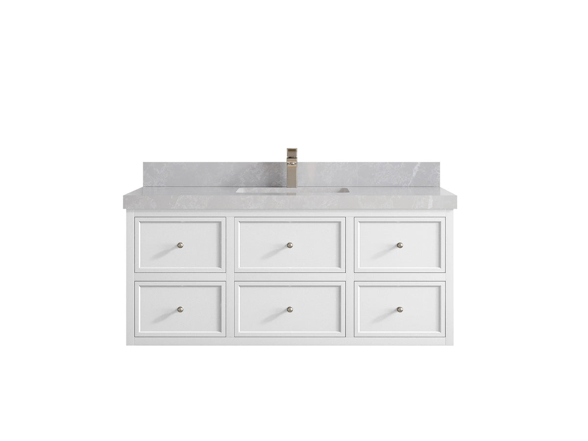 Roswell Floating 48 in. W x 22 in. D Single Sink Bathroom Vanity - Willow Bath and Vanity