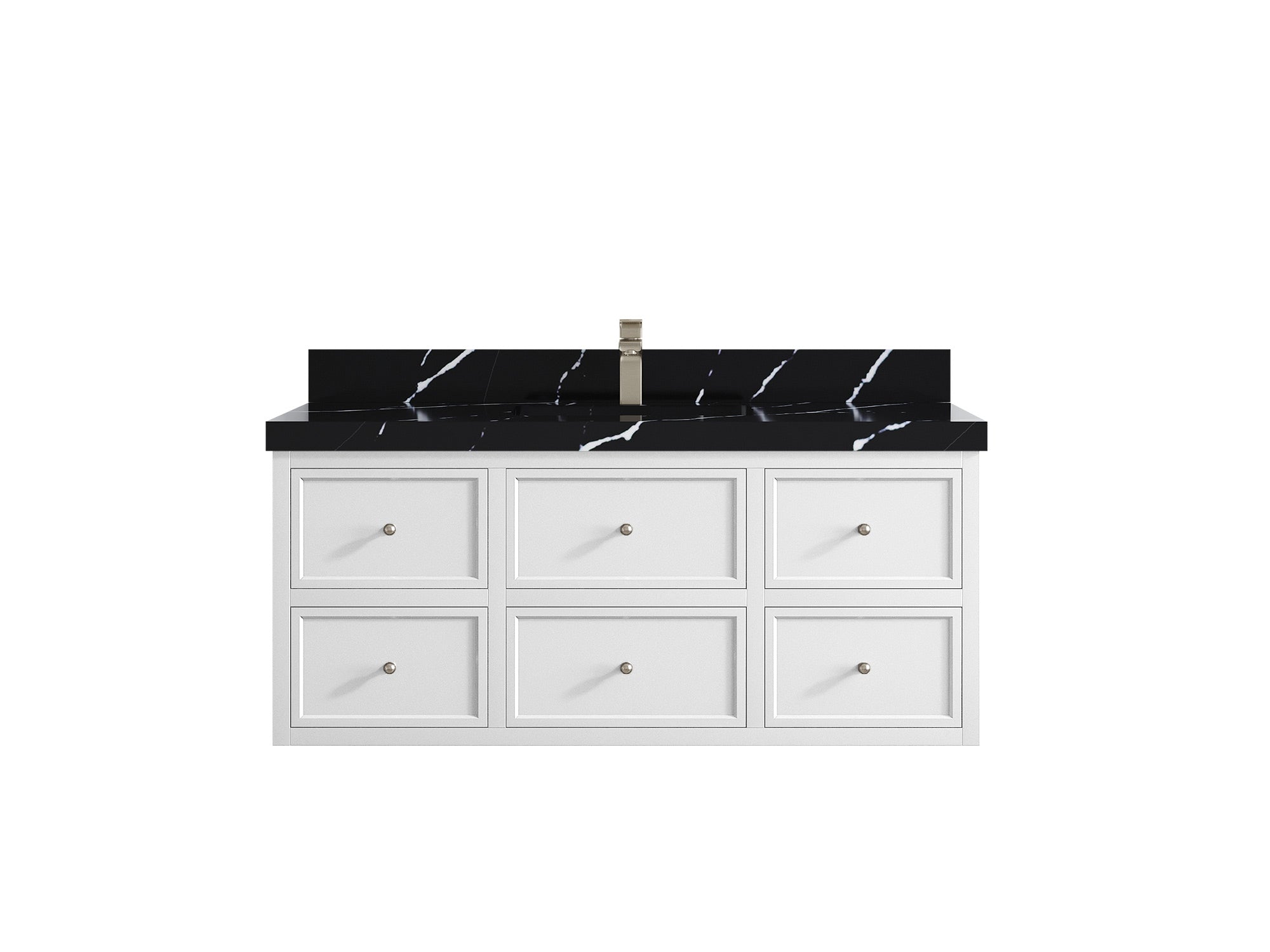 Roswell Floating 48 in. W x 22 in. D Single Sink Bathroom Vanity - Willow Bath and Vanity