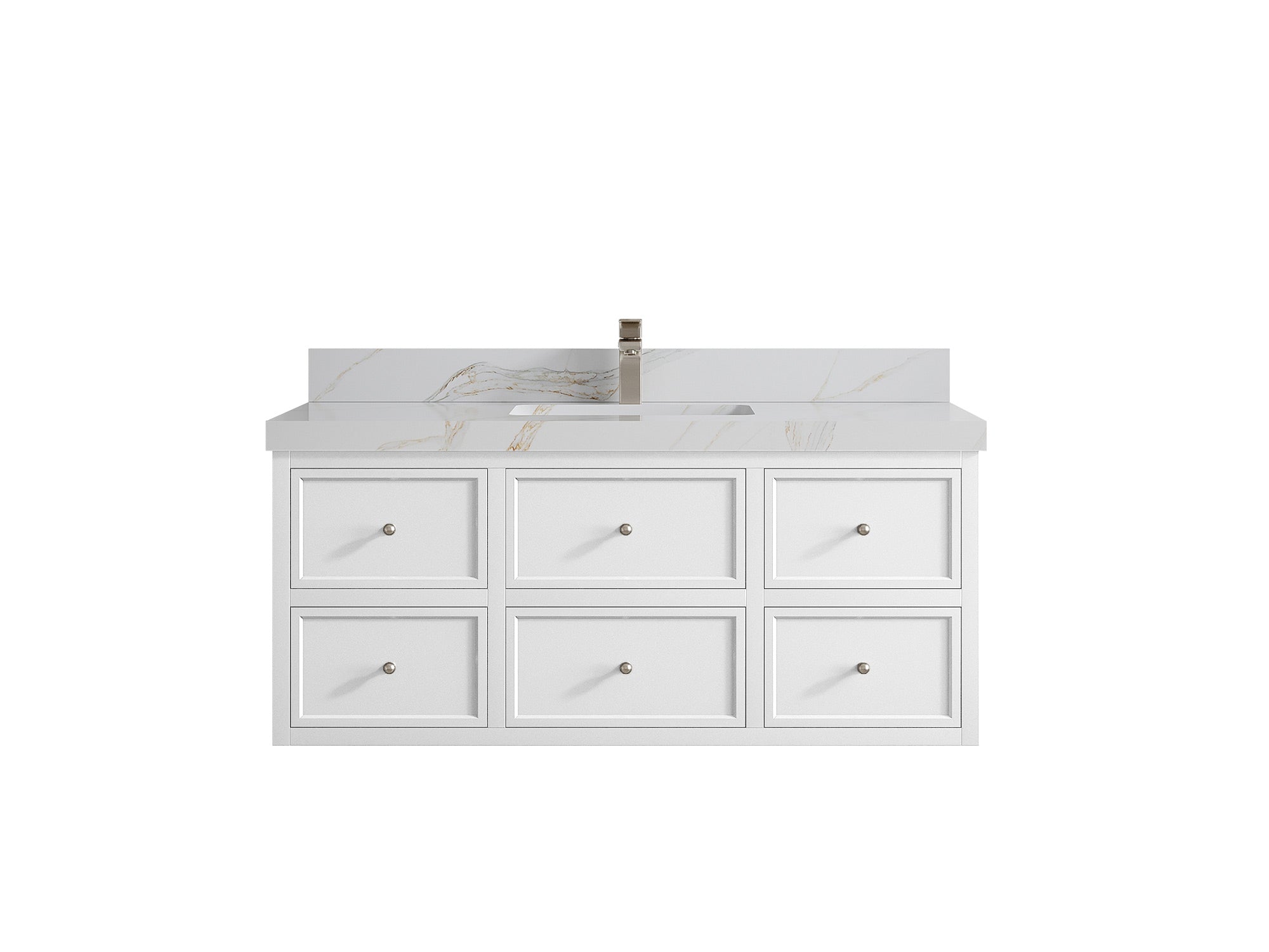 Roswell Floating 48 in. W x 22 in. D Single Sink Bathroom Vanity - Willow Bath and Vanity