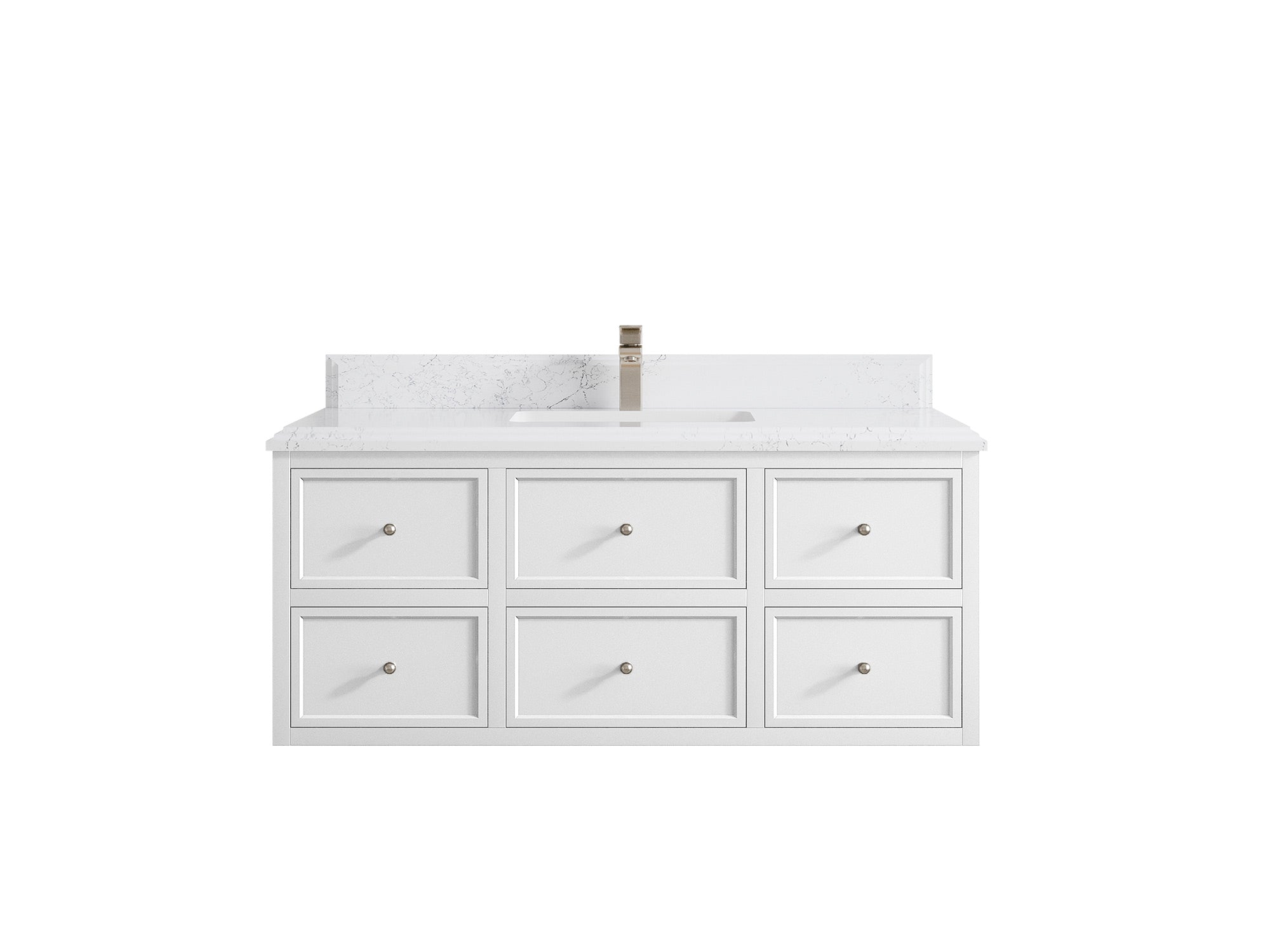 Roswell Floating 48 in. W x 22 in. D Single Sink Bathroom Vanity - Willow Bath and Vanity