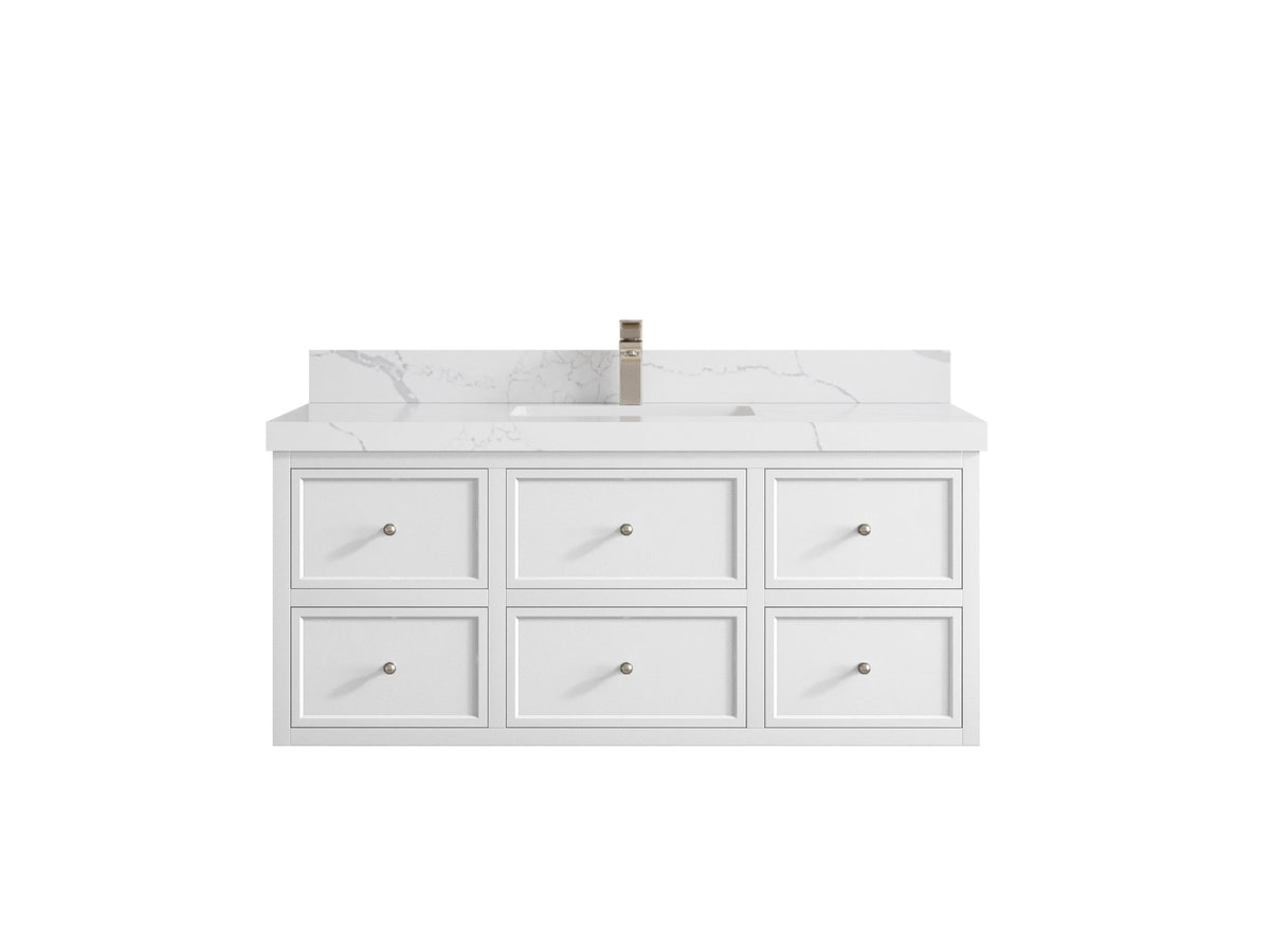 Roswell Floating 48 in. W x 22 in. D Single Sink Bathroom Vanity - Willow Bath and Vanity