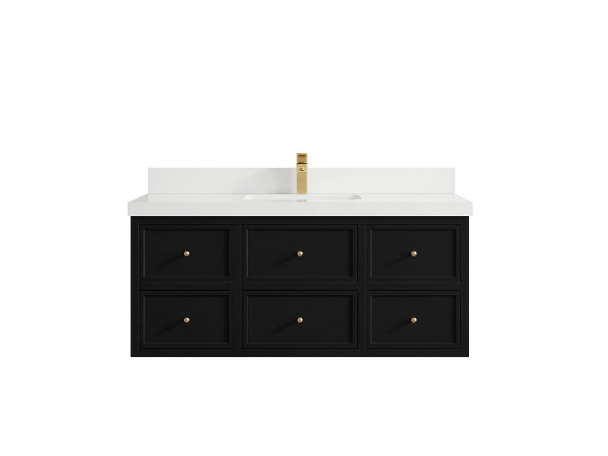 Roswell Floating 48 in. W x 22 in. D Single Sink Bathroom Vanity - Willow Bath and Vanity