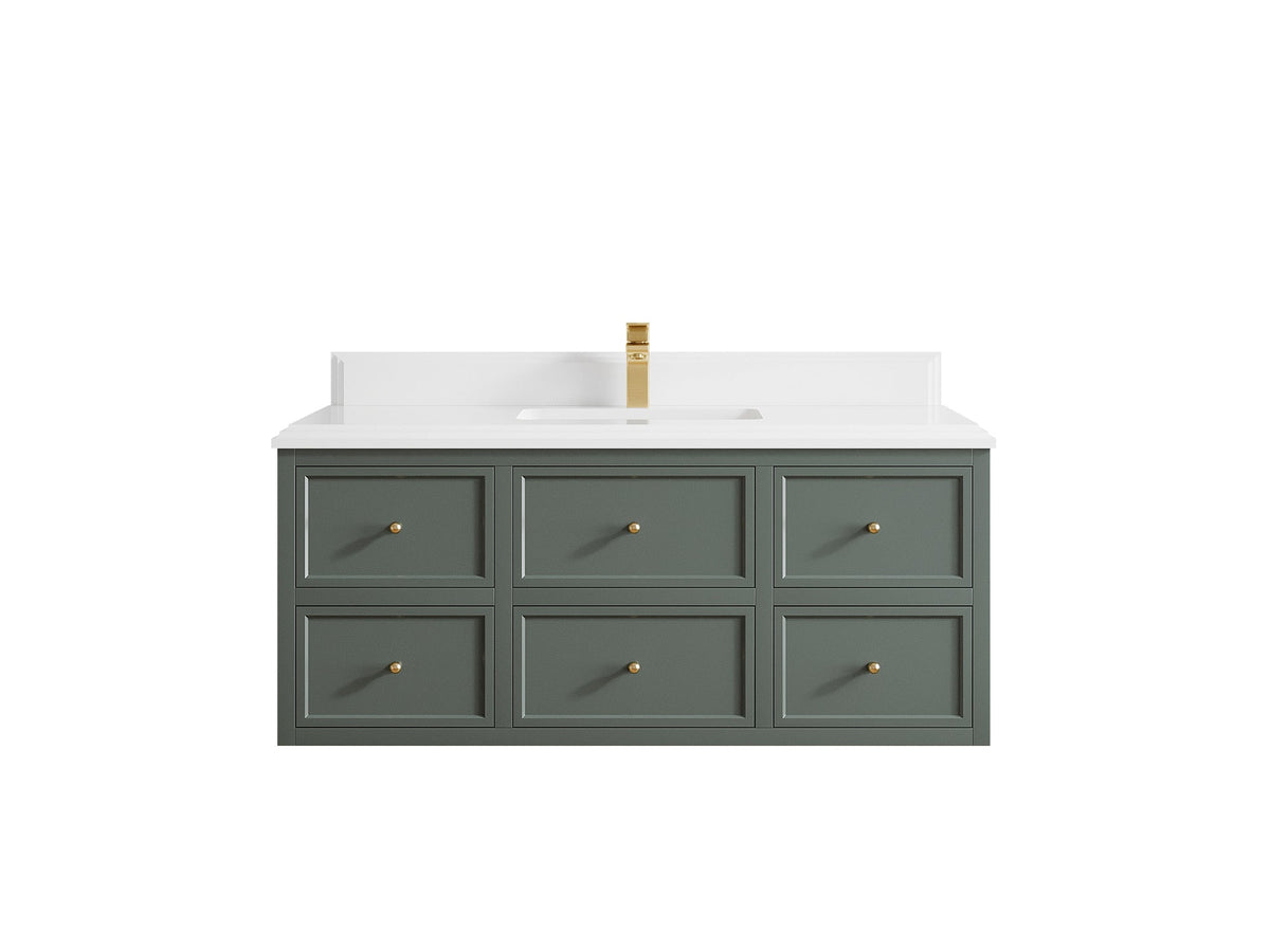 Roswell Floating 48 in. W x 22 in. D Single Sink Bathroom Vanity - Willow Bath and Vanity