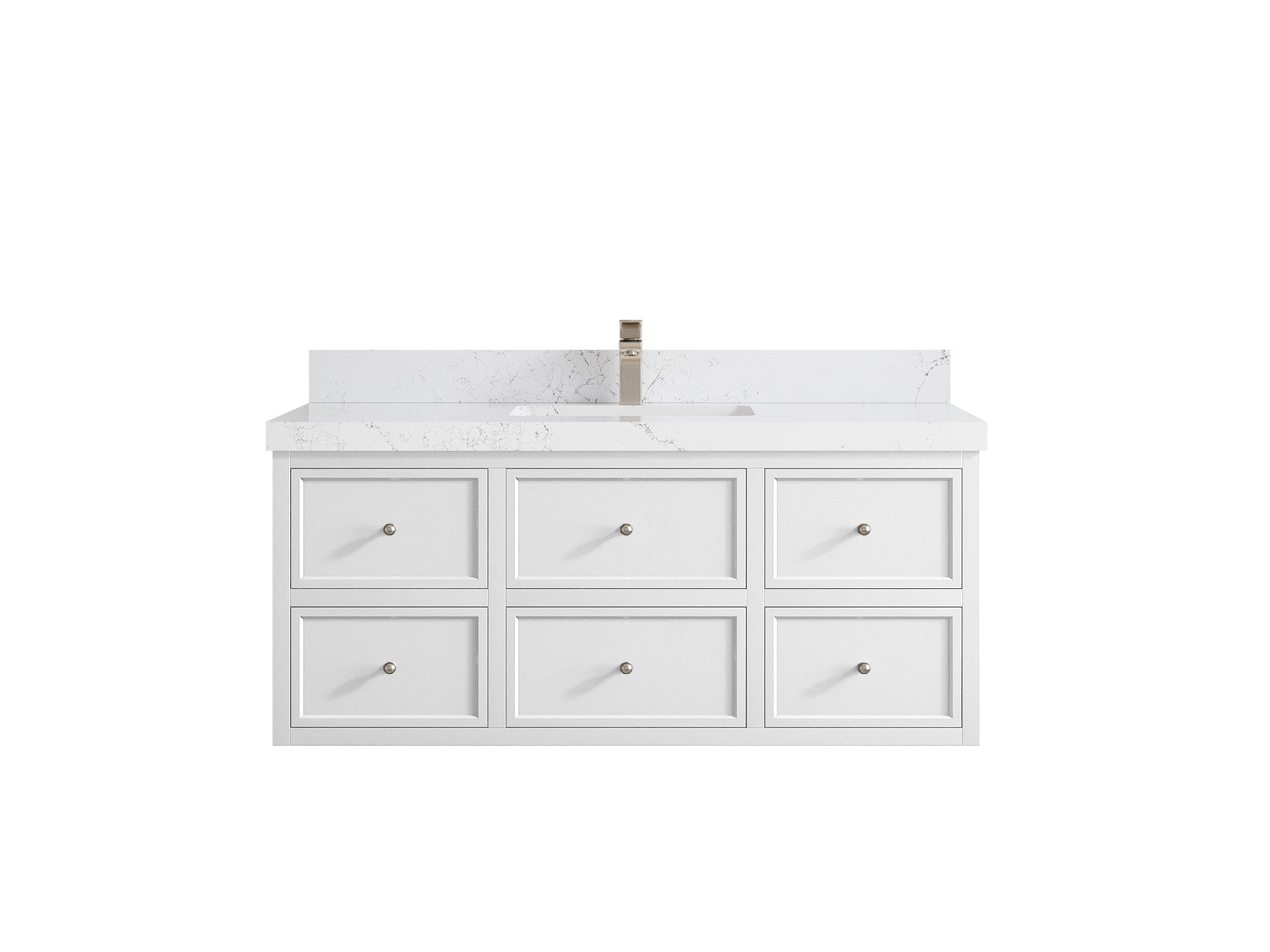 Roswell Floating 48 in. W x 22 in. D Single Sink Bathroom Vanity - Willow Bath and Vanity