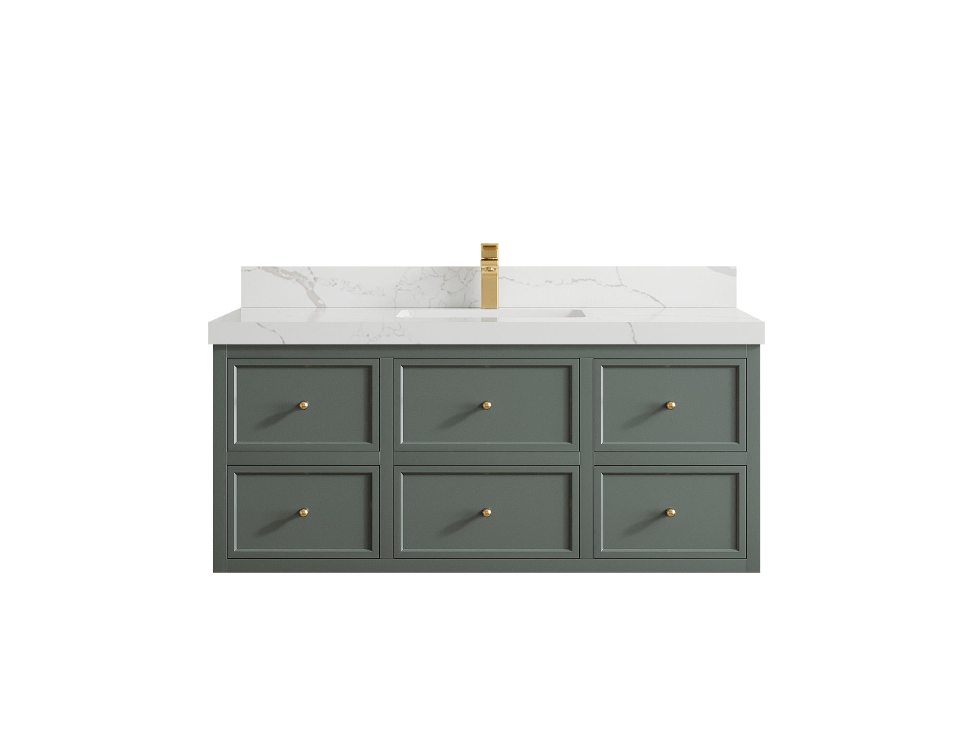 Roswell Floating 48 in. W x 22 in. D Single Sink Bathroom Vanity - Willow Bath and Vanity