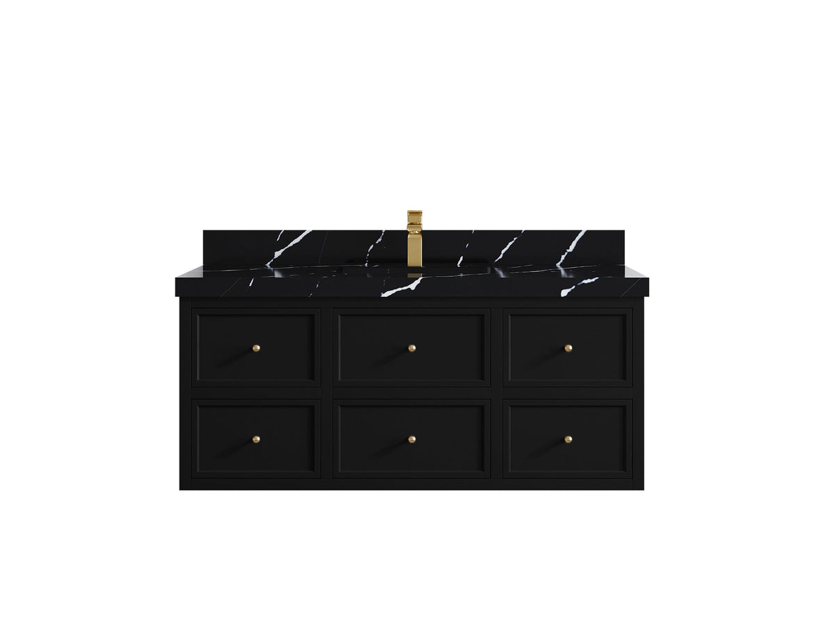 Roswell Floating 48 in. W x 22 in. D Single Sink Bathroom Vanity - Willow Bath and Vanity