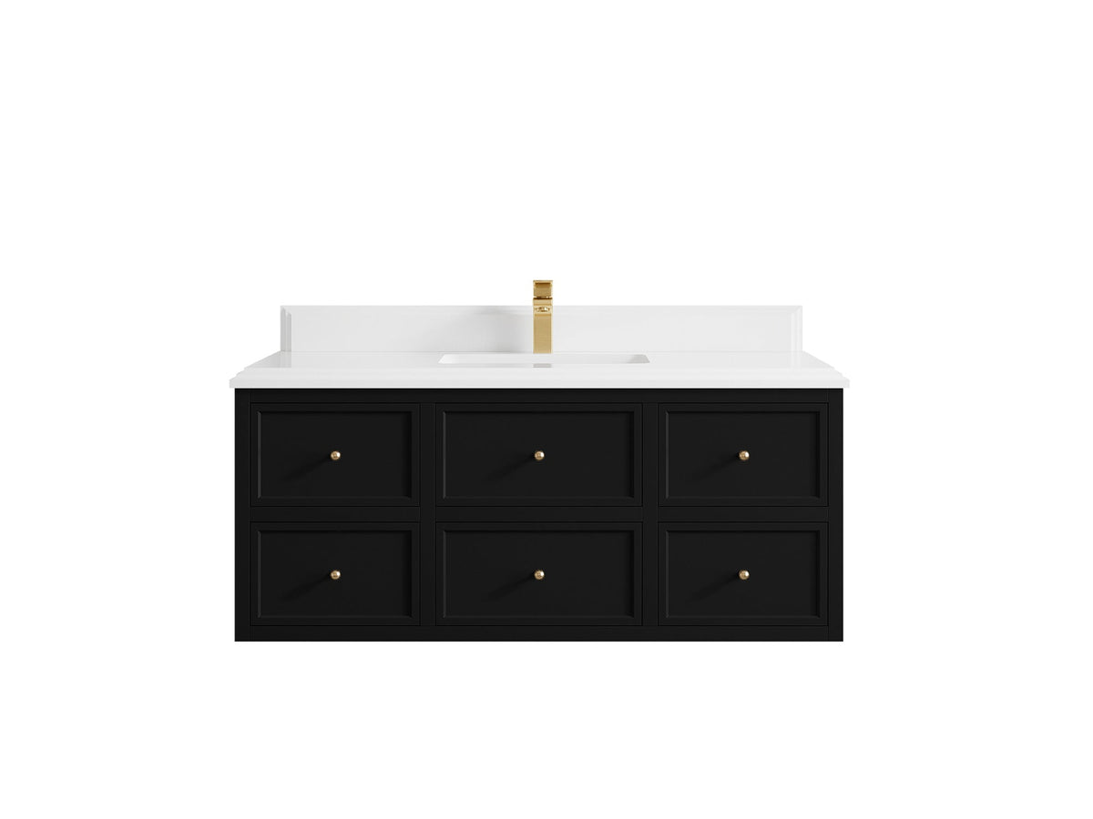 Roswell Floating 48 in. W x 22 in. D Single Sink Bathroom Vanity - Willow Bath and Vanity