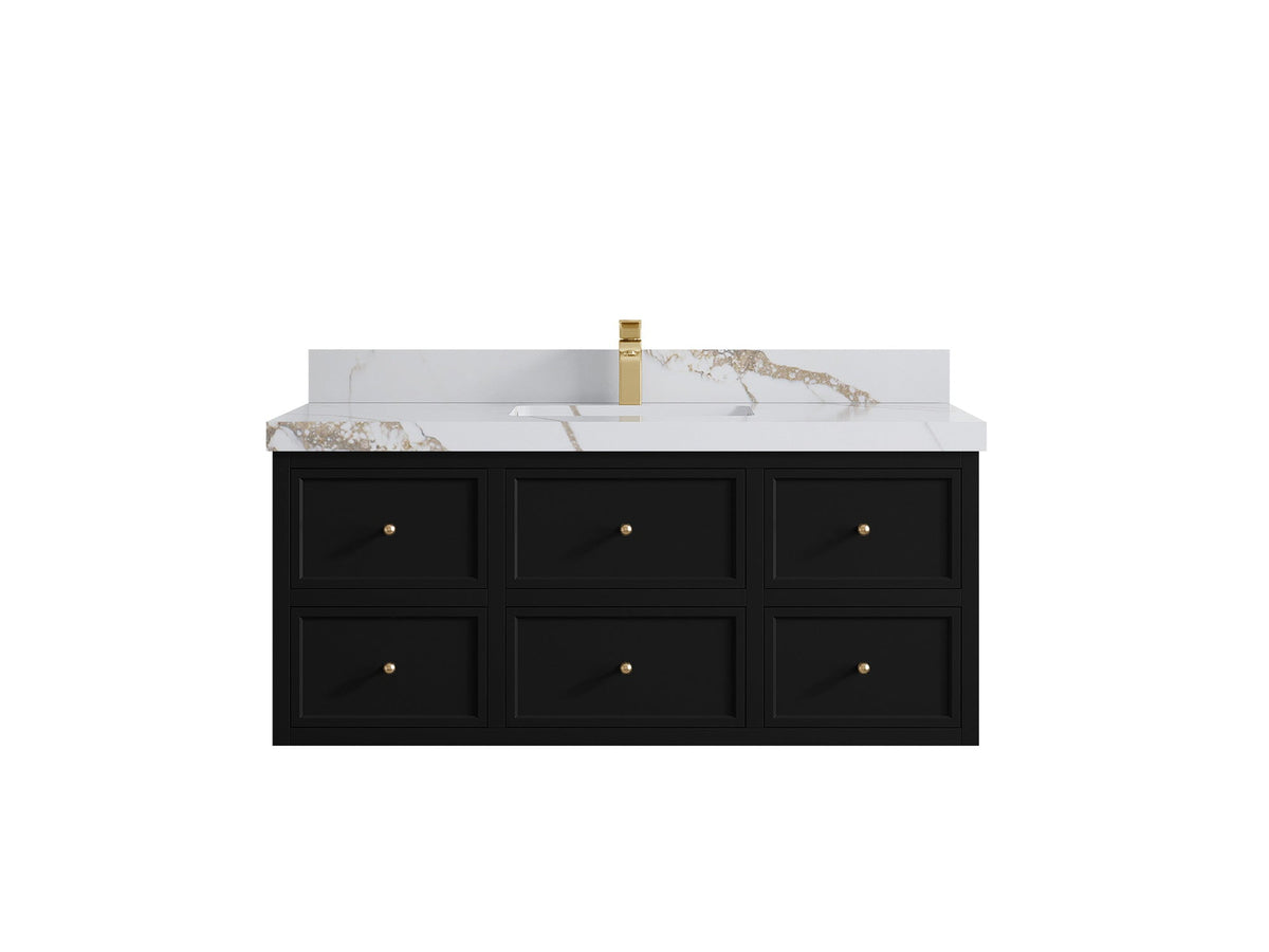 Roswell Floating 48 in. W x 22 in. D Single Sink Bathroom Vanity - Willow Bath and Vanity