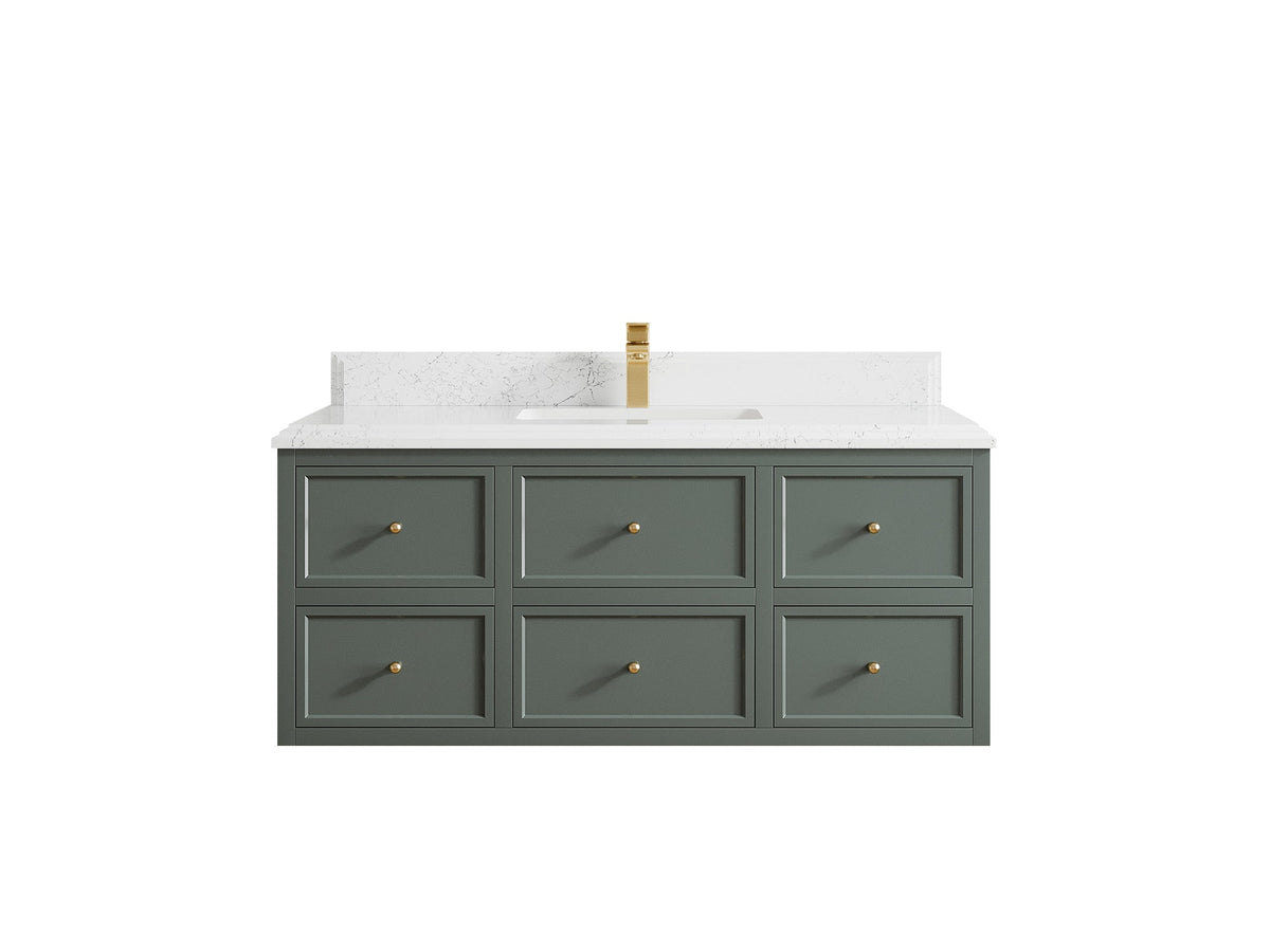 Roswell Floating 48 in. W x 22 in. D Single Sink Bathroom Vanity - Willow Bath and Vanity
