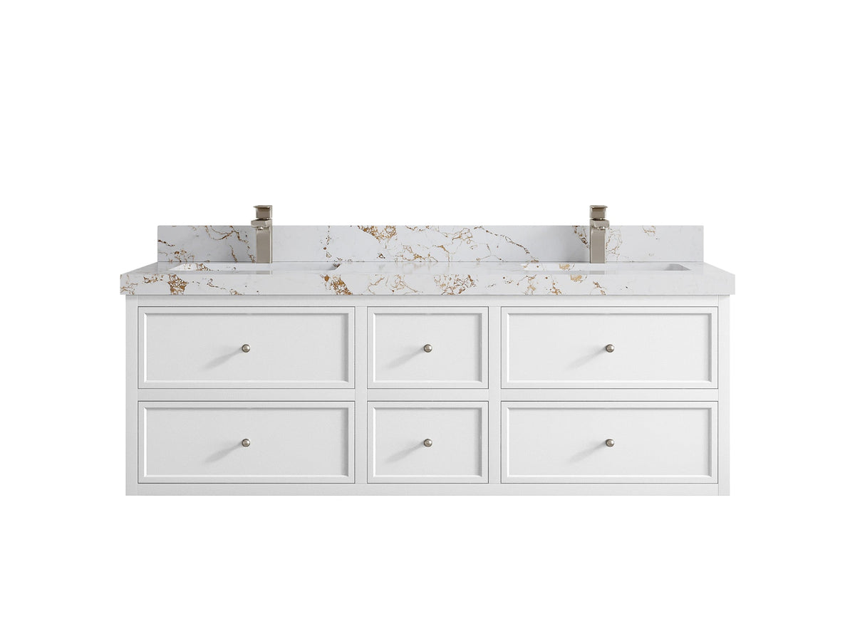 Roswell Floating 60 in. W x 22 in. D Double Sink Bathroom Vanity - Willow Bath and Vanity