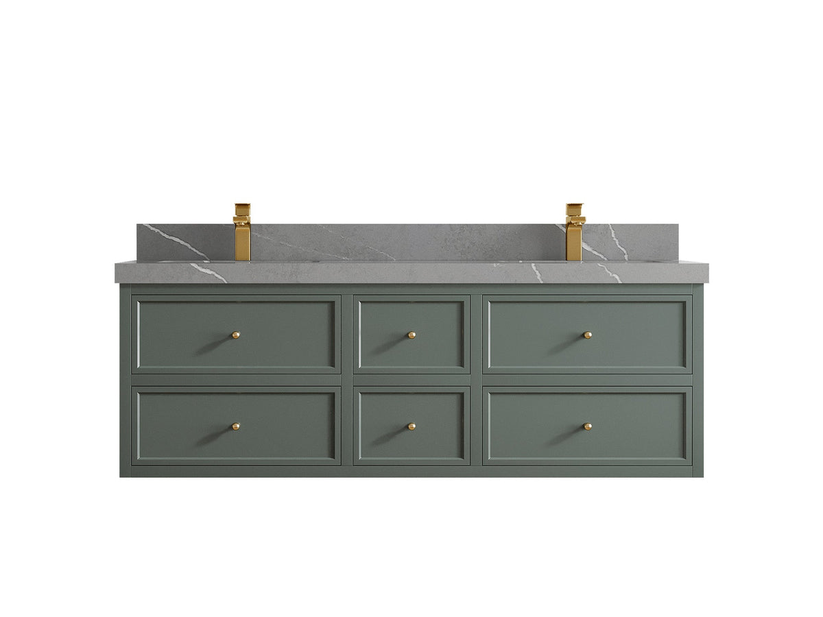 Roswell Floating 60 in. W x 22 in. D Double Sink Bathroom Vanity - Willow Bath and Vanity