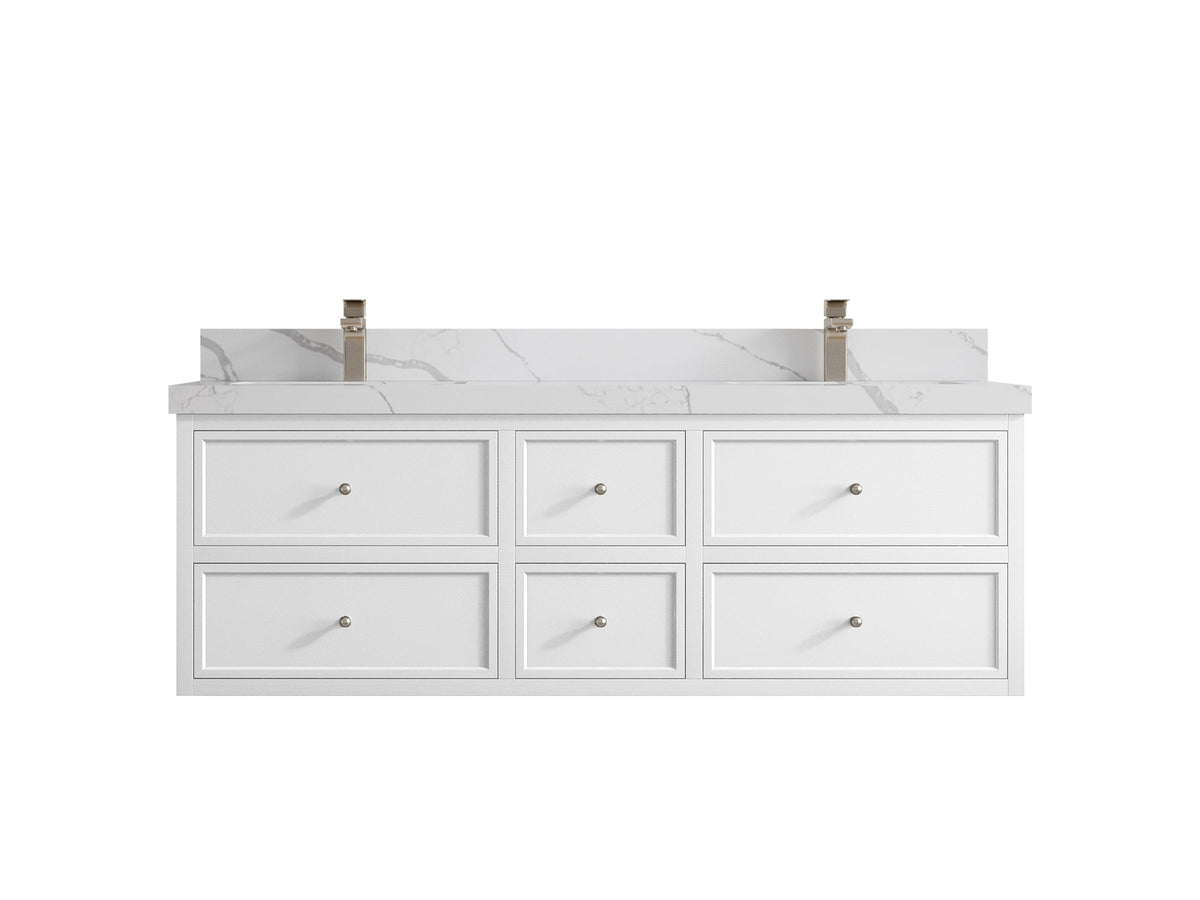 Roswell Floating 60 in. W x 22 in. D Double Sink Bathroom Vanity - Willow Bath and Vanity