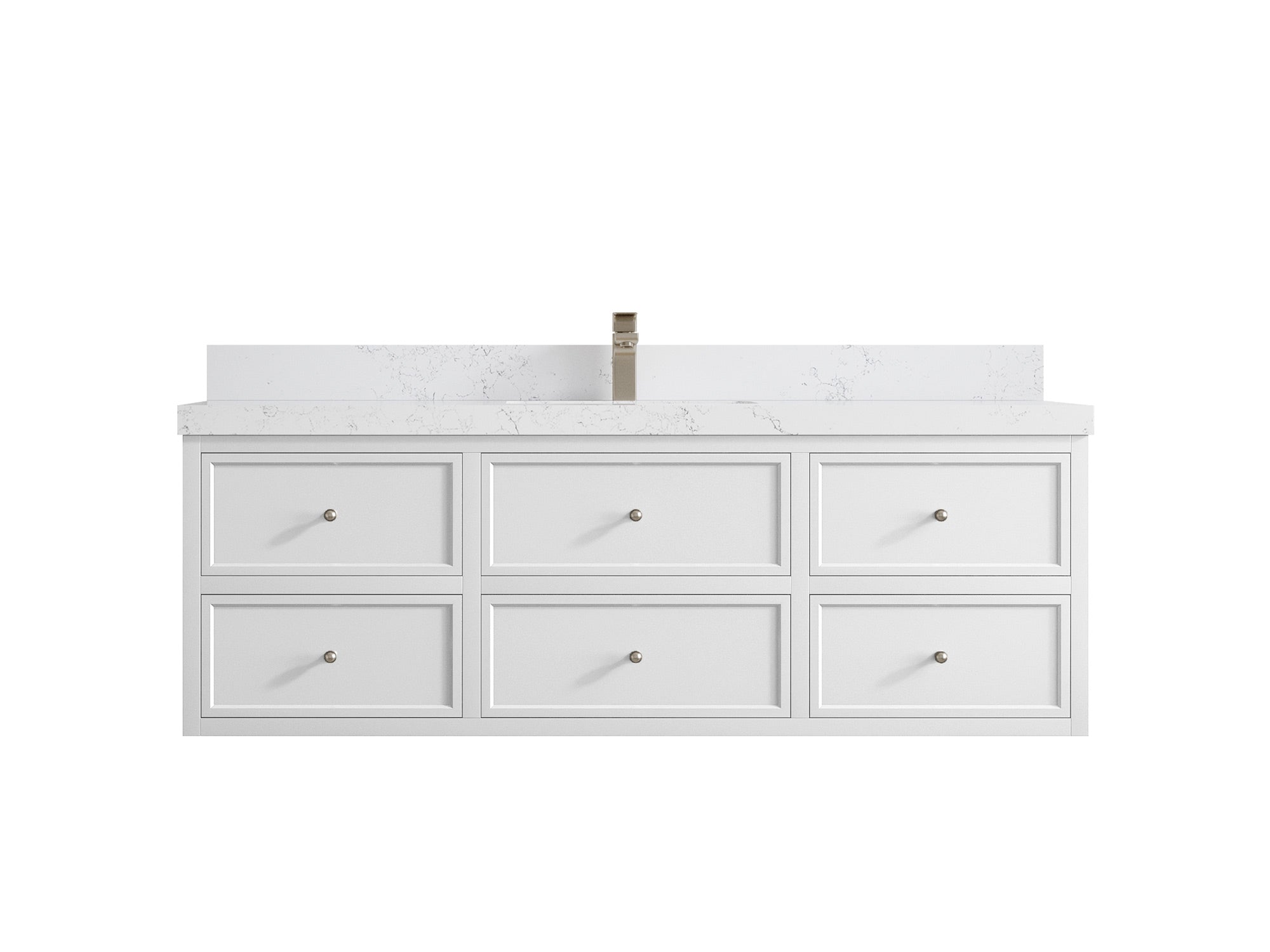 Roswell Floating 60 in. W x 22 in. D Single Sink Bathroom Vanity - Willow Bath and Vanity