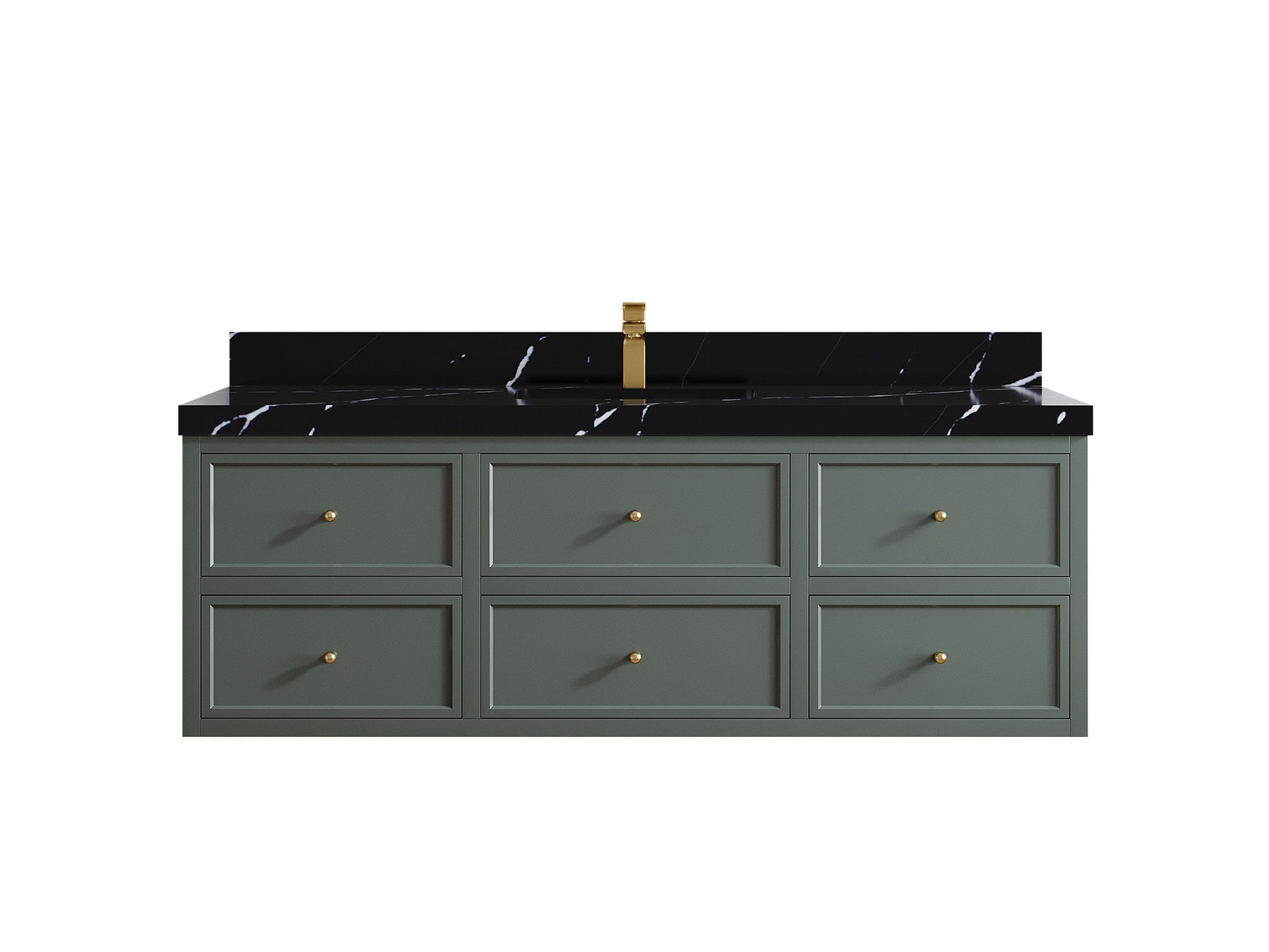 Roswell Floating 60 in. W x 22 in. D Single Sink Bathroom Vanity - Willow Bath and Vanity