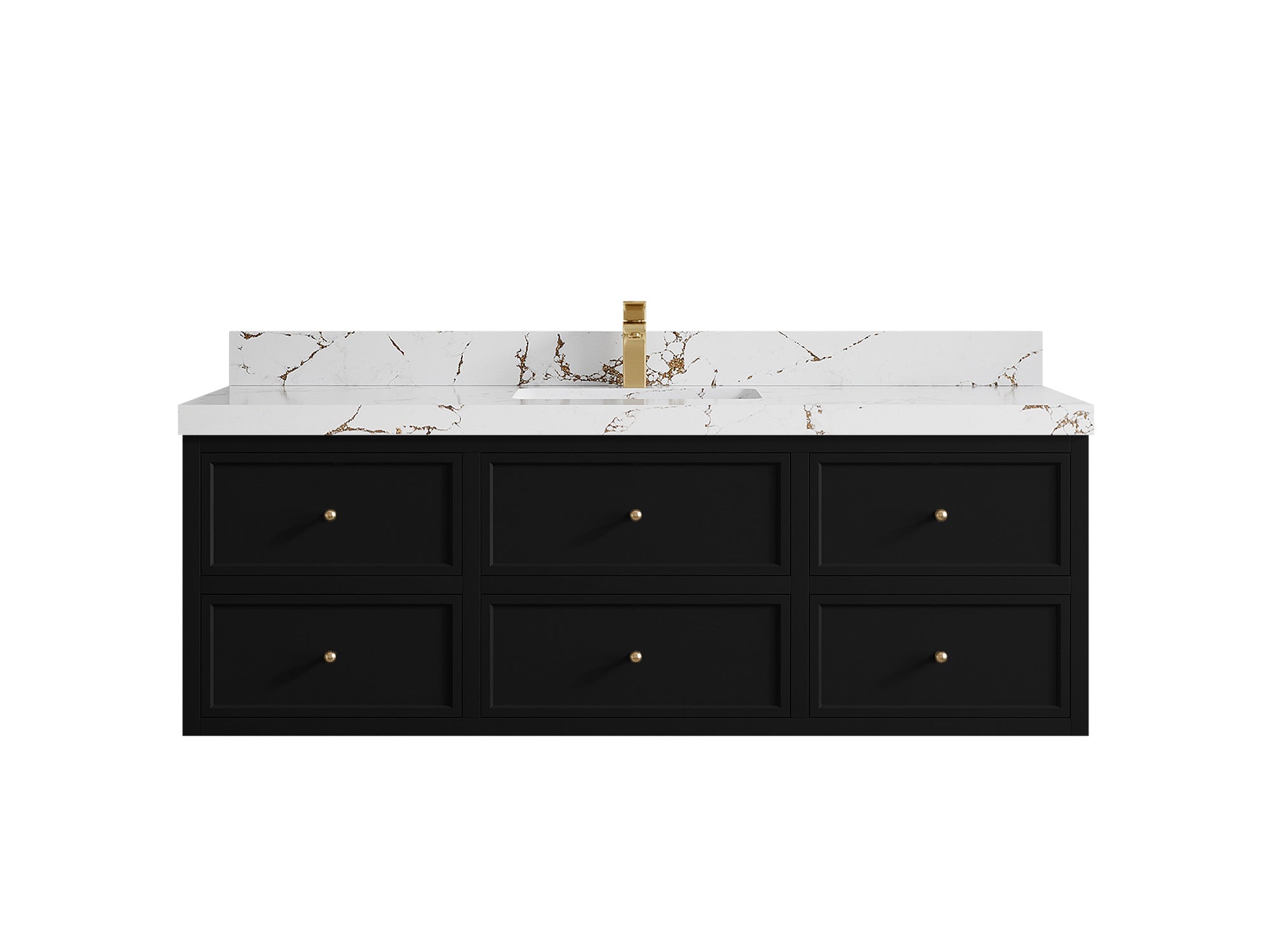 Roswell Floating 60 in. W x 22 in. D Single Sink Bathroom Vanity - Willow Bath and Vanity