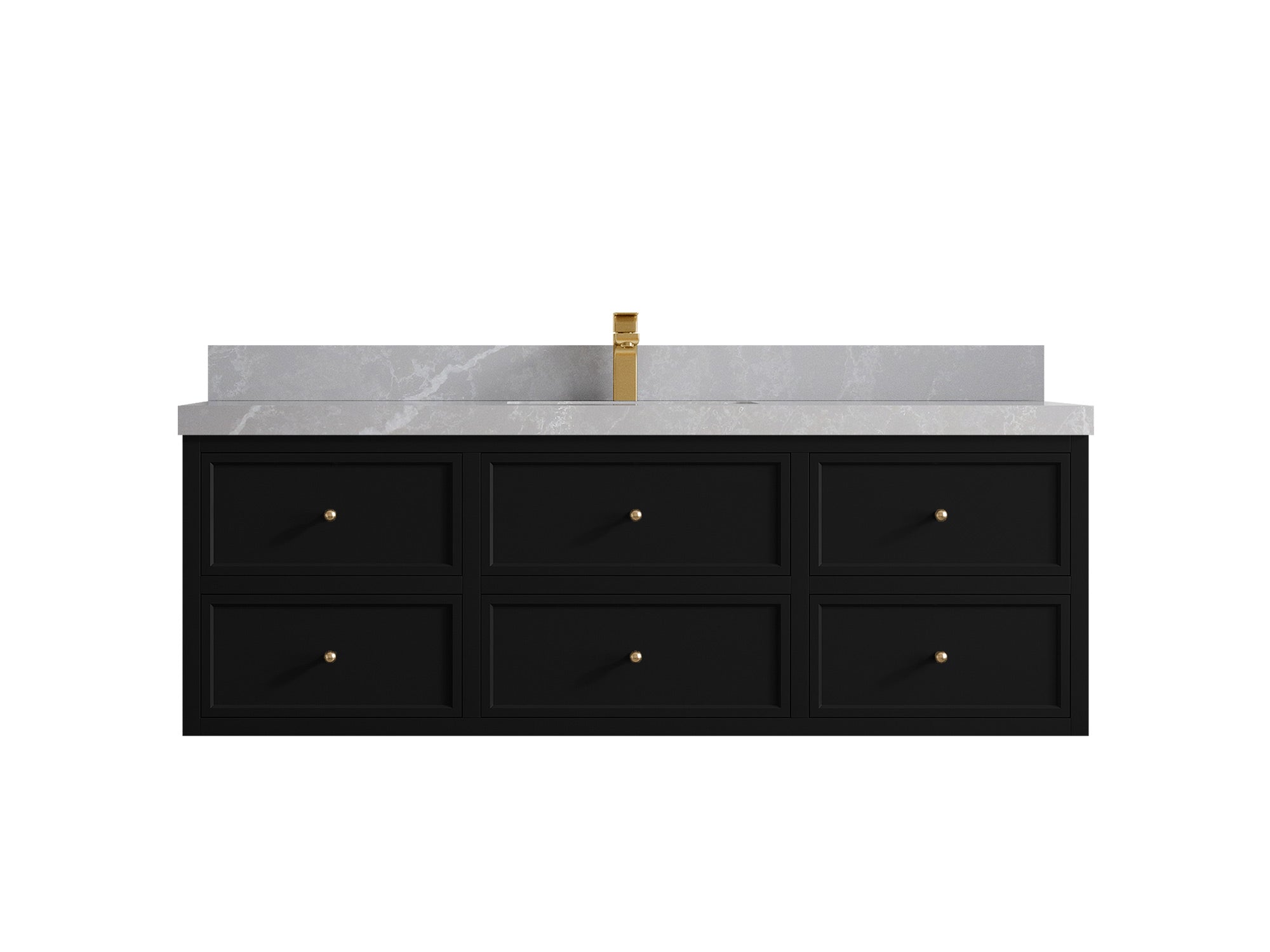 Roswell Floating 60 in. W x 22 in. D Single Sink Bathroom Vanity - Willow Bath and Vanity