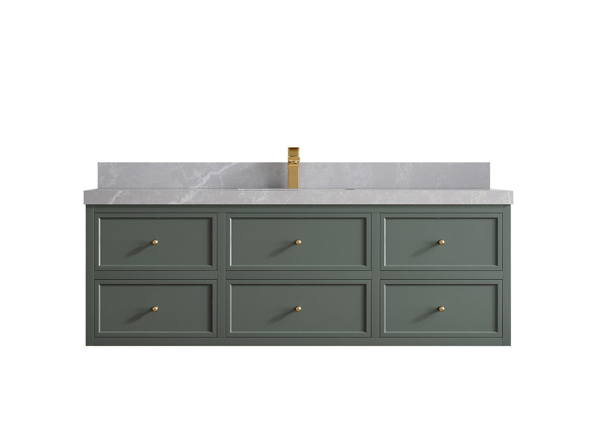 Roswell Floating 60 in. W x 22 in. D Single Sink Bathroom Vanity - Willow Bath and Vanity