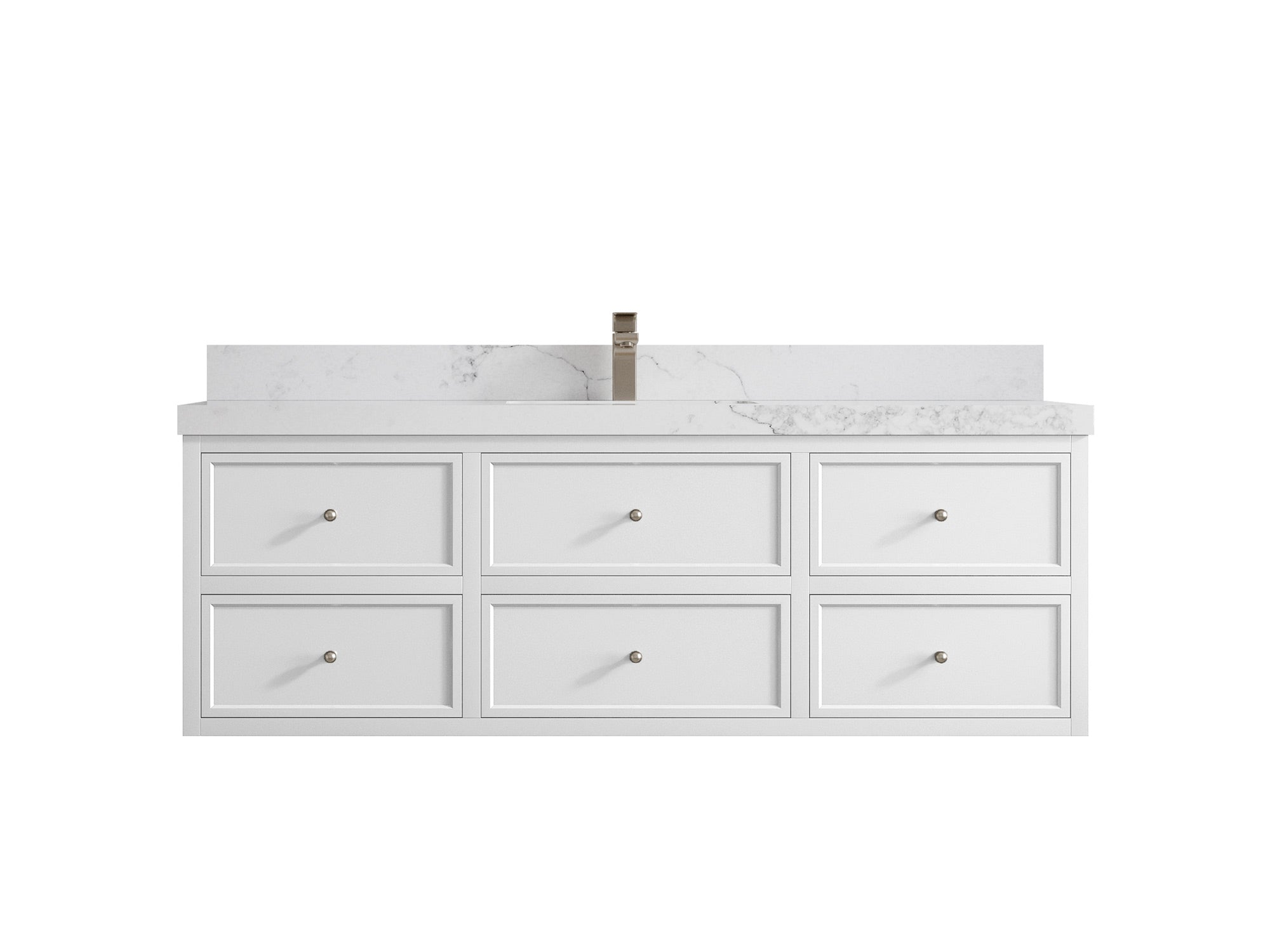 Roswell Floating 60 in. W x 22 in. D Single Sink Bathroom Vanity - Willow Bath and Vanity