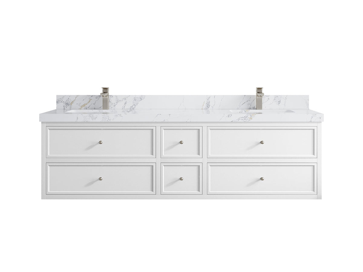 Roswell Floating 72 in. W x 22 in. D Double Sink Bathroom Vanity - Willow Bath and Vanity