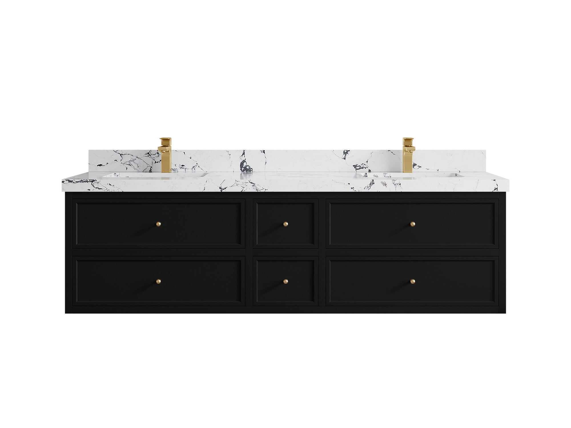 Roswell Floating 72 in. W x 22 in. D Double Sink Bathroom Vanity - Willow Bath and Vanity