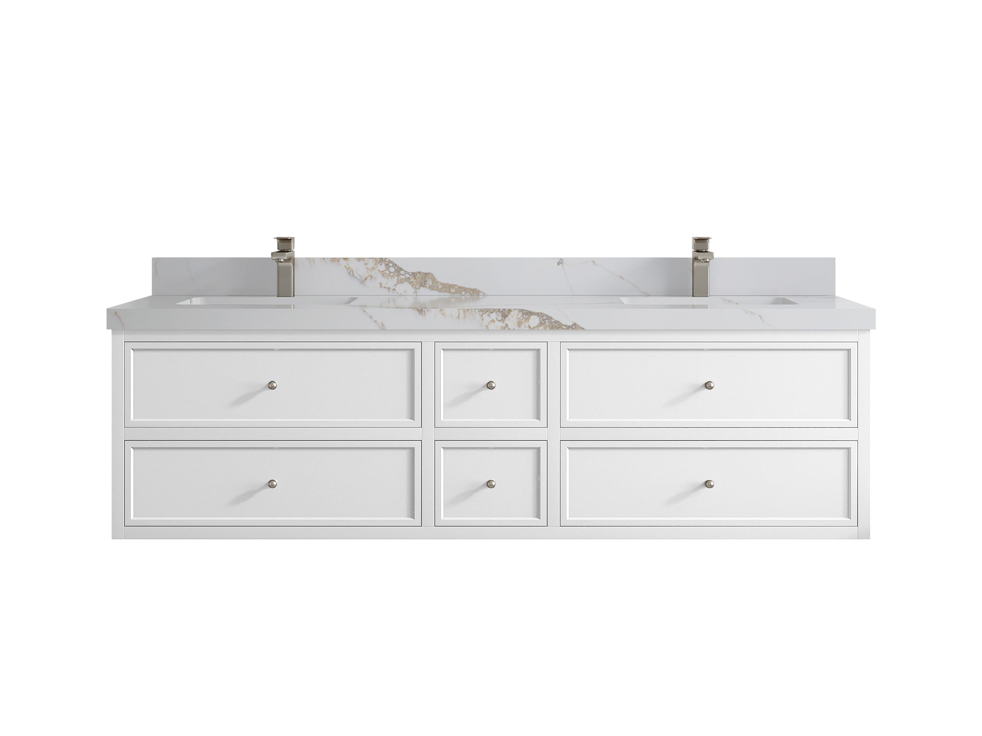 Roswell Floating 72 in. W x 22 in. D Double Sink Bathroom Vanity - Willow Bath and Vanity