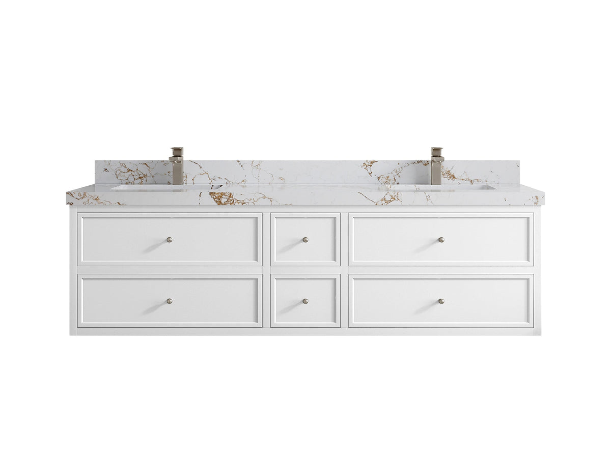 Roswell Floating 72 in. W x 22 in. D Double Sink Bathroom Vanity - Willow Bath and Vanity