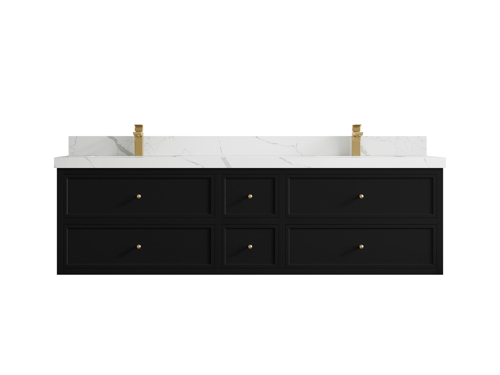 Roswell Floating 72 in. W x 22 in. D Double Sink Bathroom Vanity - Willow Bath and Vanity