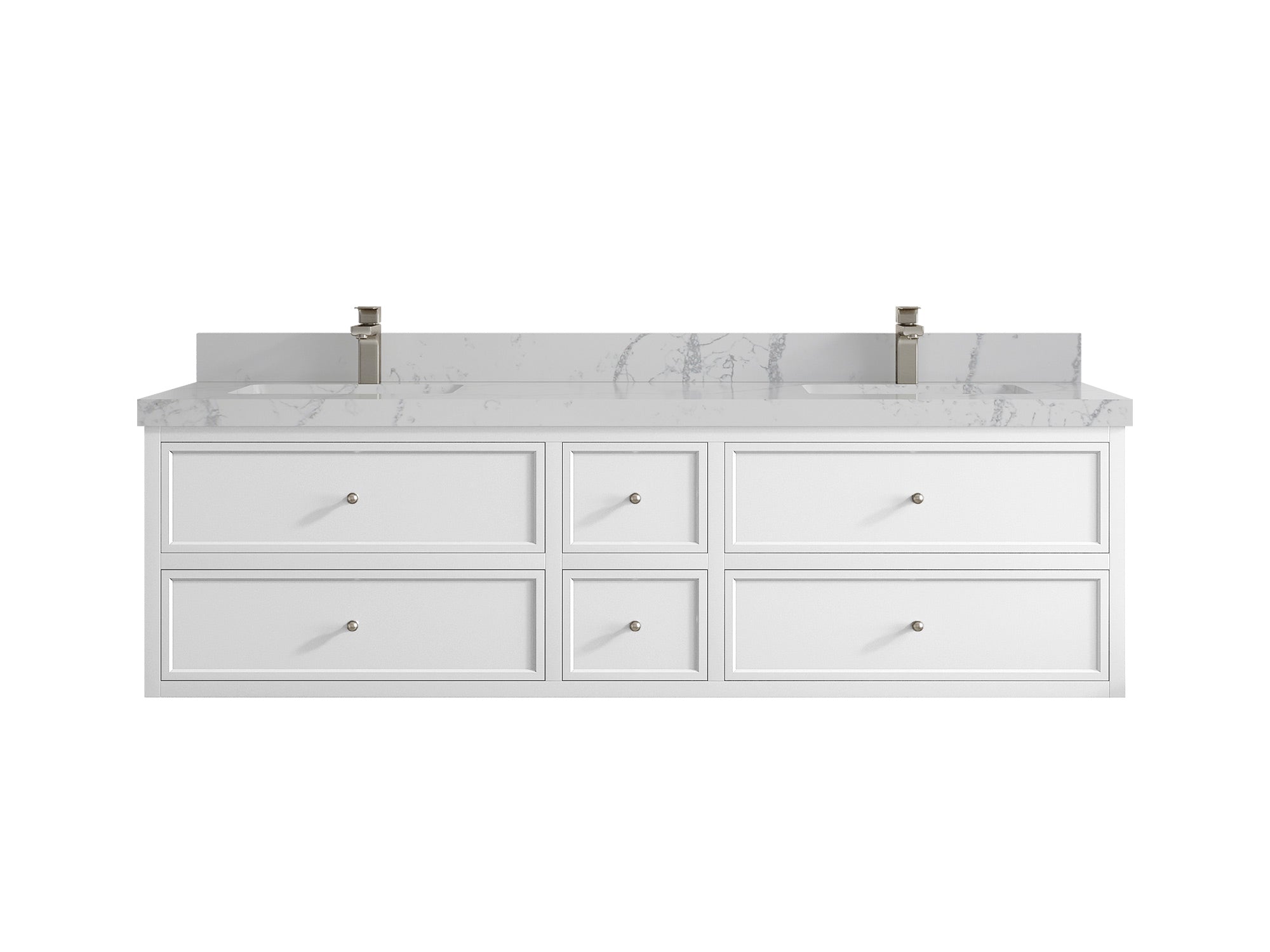 Roswell Floating 72 in. W x 22 in. D Double Sink Bathroom Vanity - Willow Bath and Vanity