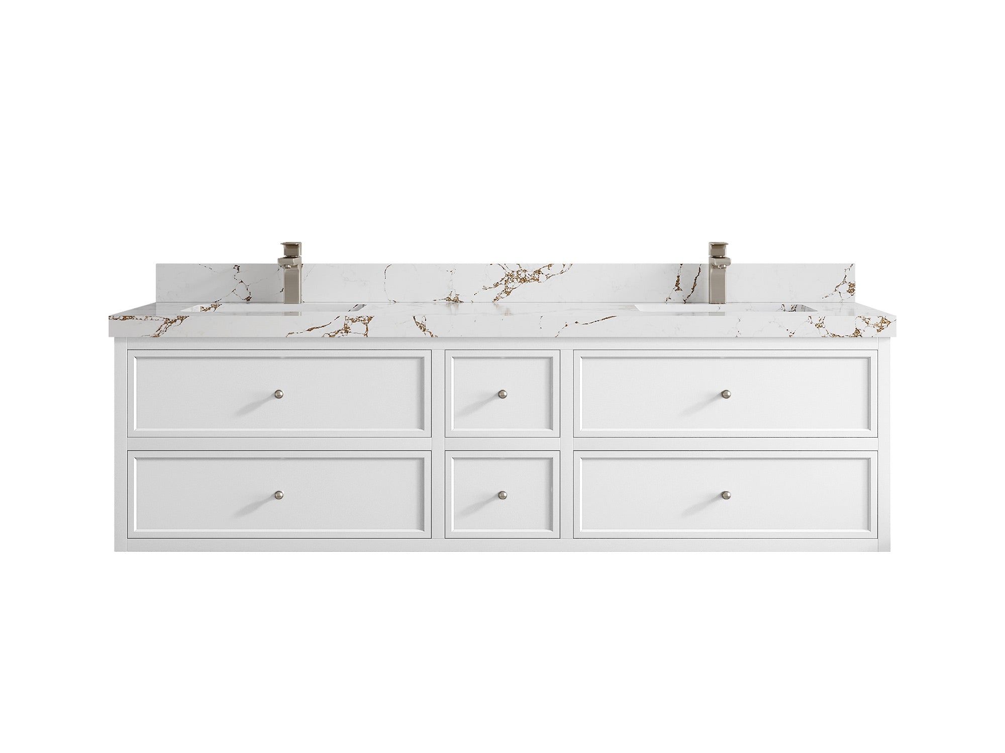 Roswell Floating 72 in. W x 22 in. D Double Sink Bathroom Vanity - Willow Bath and Vanity