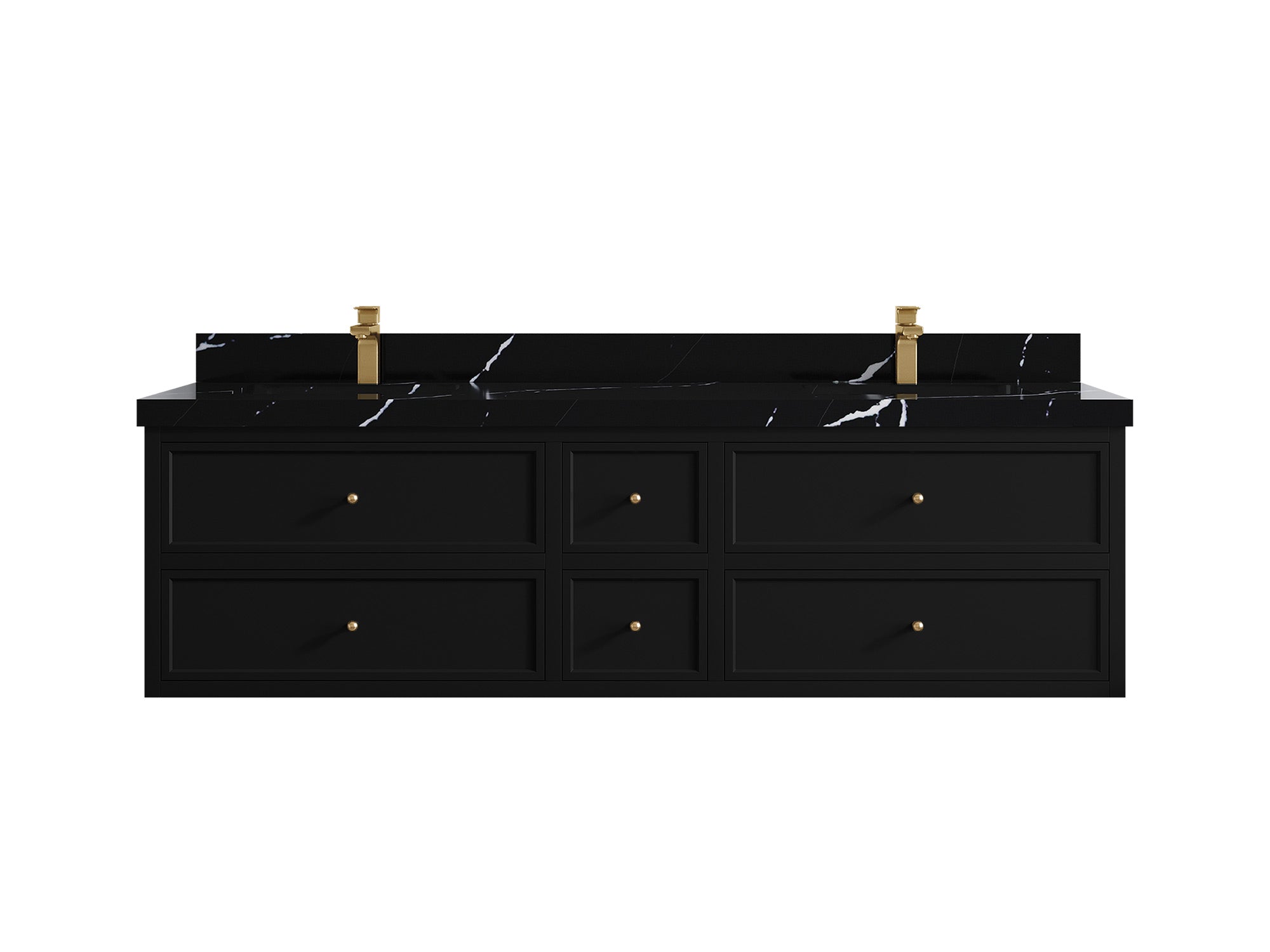 Roswell Floating 72 in. W x 22 in. D Double Sink Bathroom Vanity - Willow Bath and Vanity