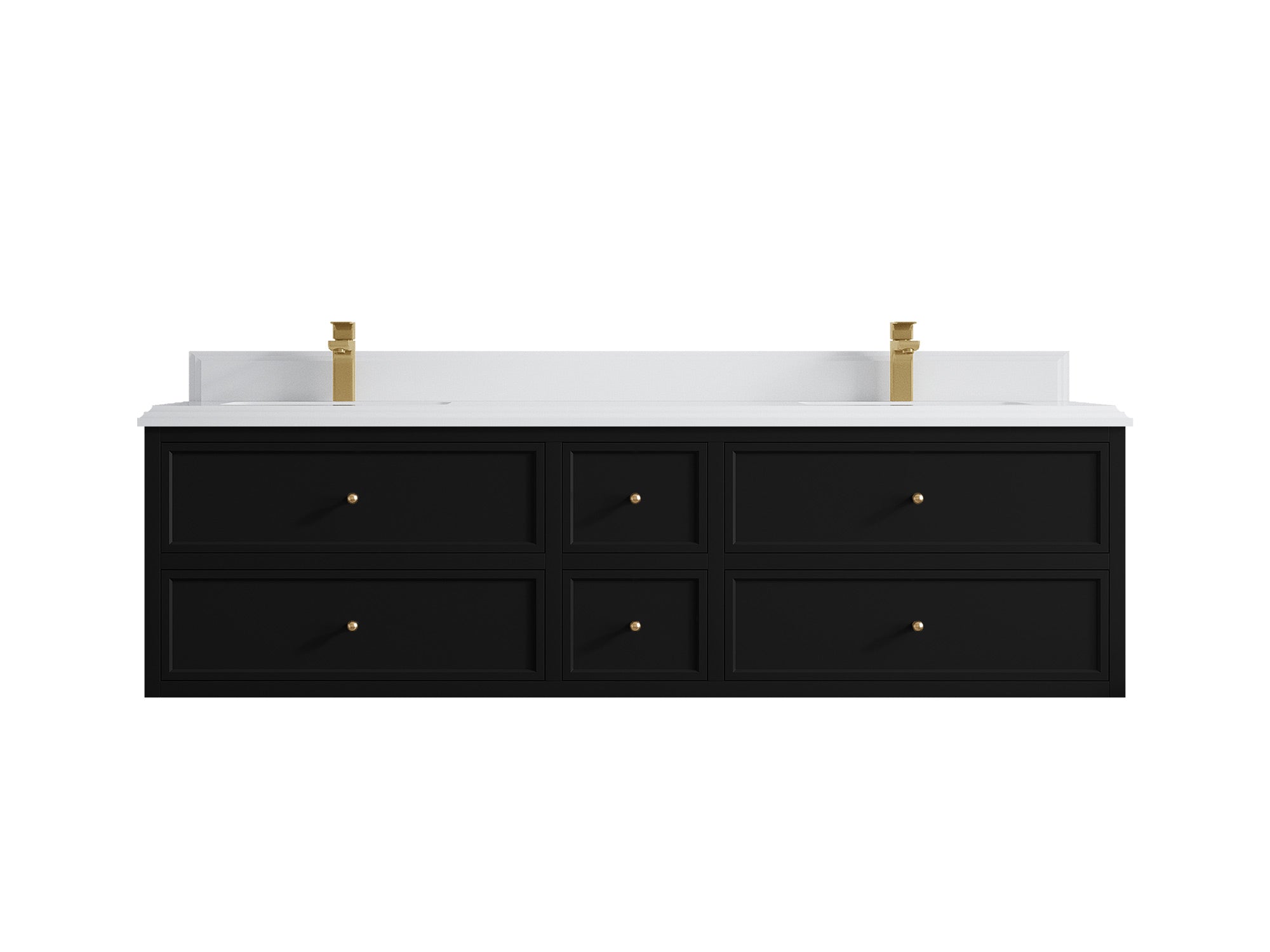 Roswell Floating 72 in. W x 22 in. D Double Sink Bathroom Vanity - Willow Bath and Vanity