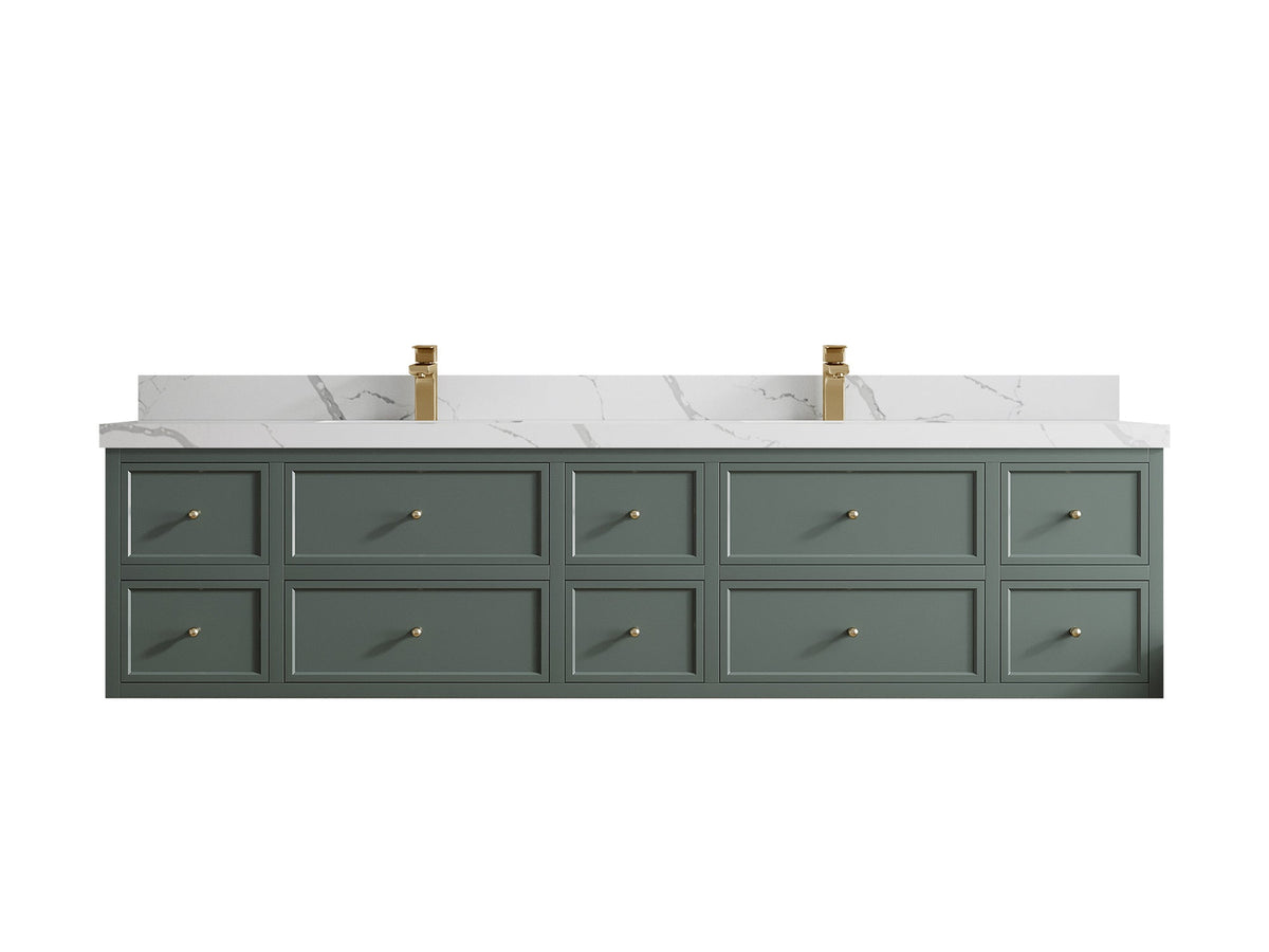 Roswell Floating 84 in. W x 22 in. D Double Sink Bathroom Vanity - Willow Bath and Vanity