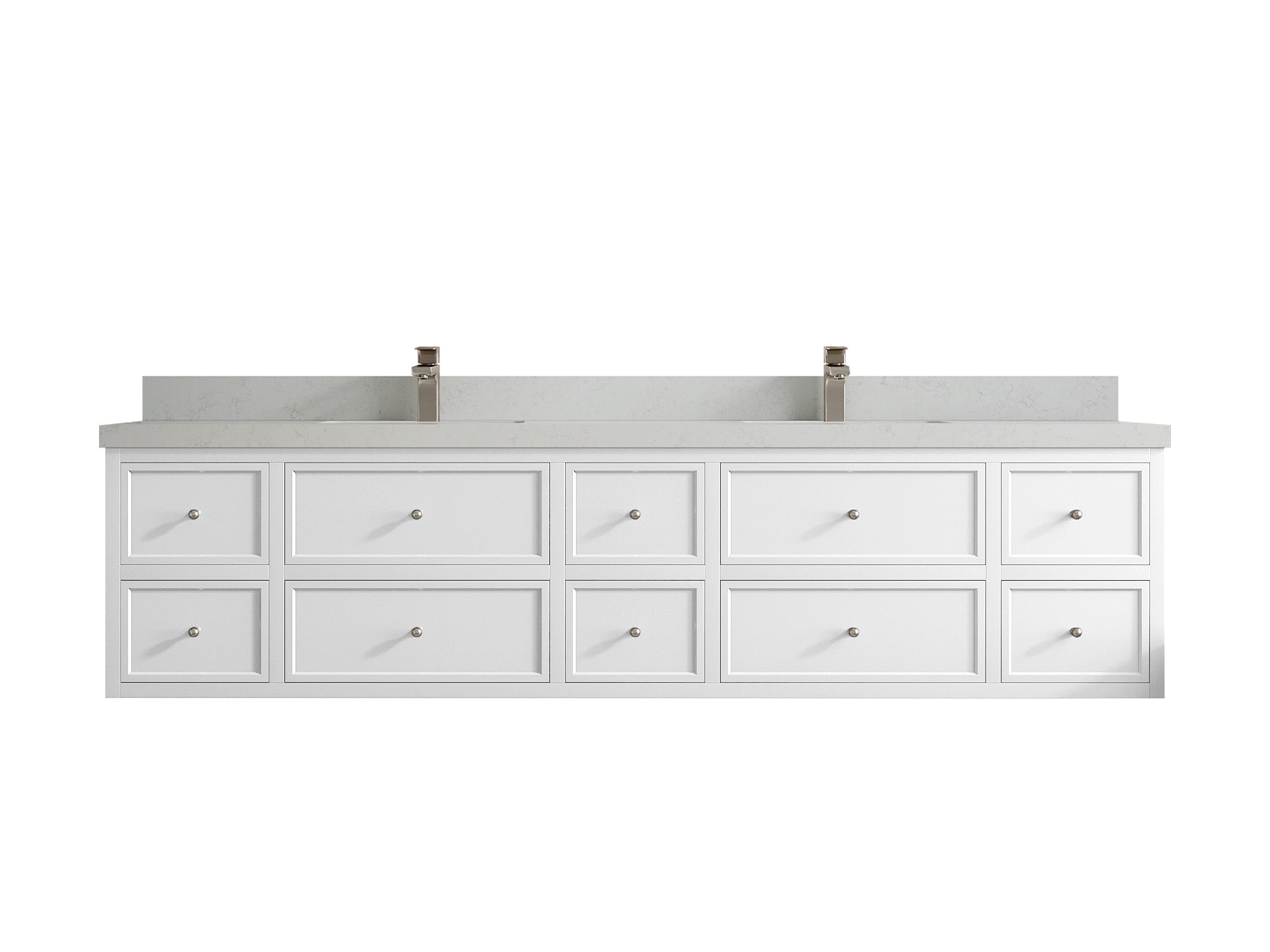 Roswell Floating 84 in. W x 22 in. D Double Sink Bathroom Vanity - Willow Bath and Vanity