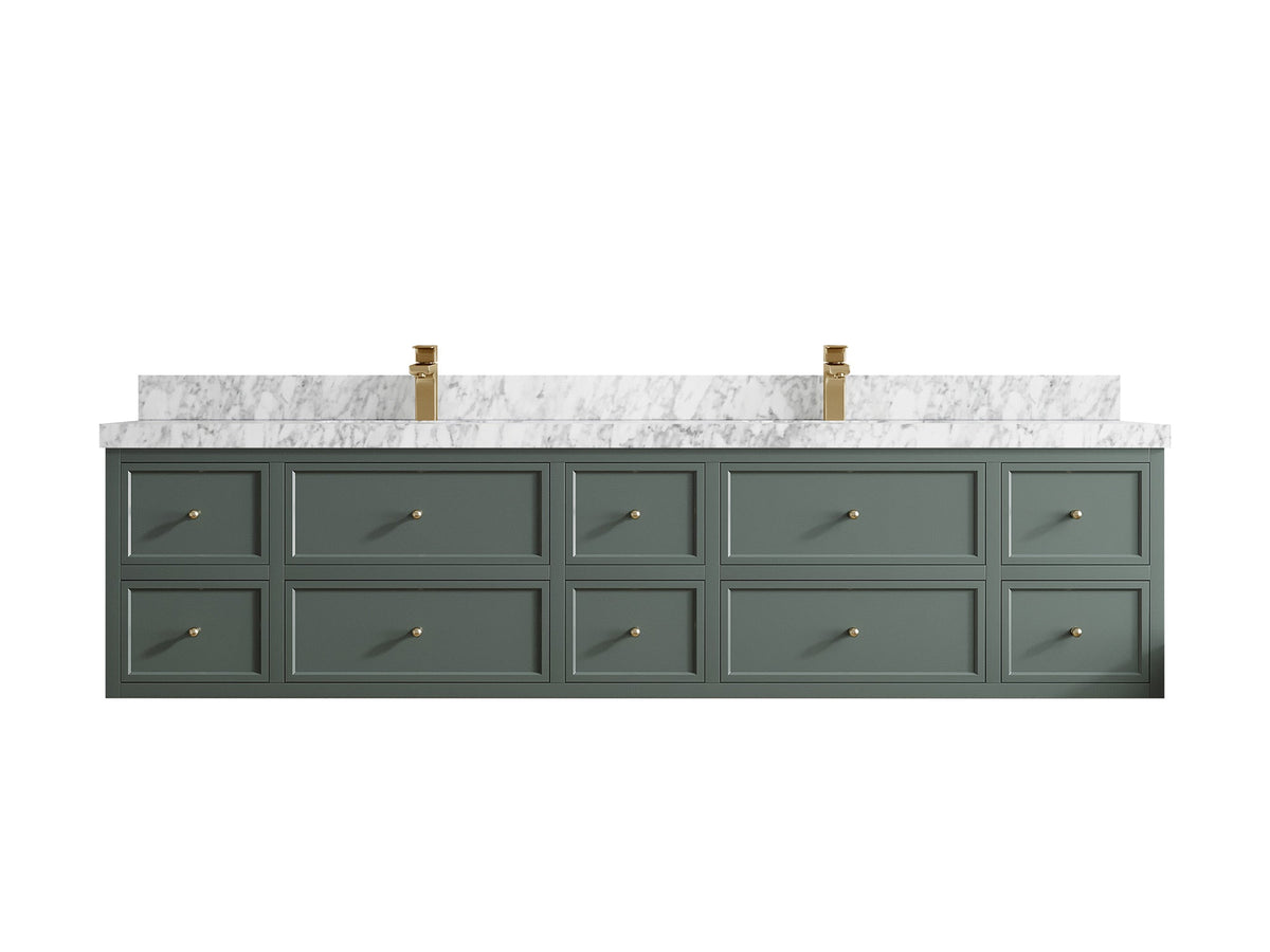 Roswell Floating 84 in. W x 22 in. D Double Sink Bathroom Vanity - Willow Bath and Vanity