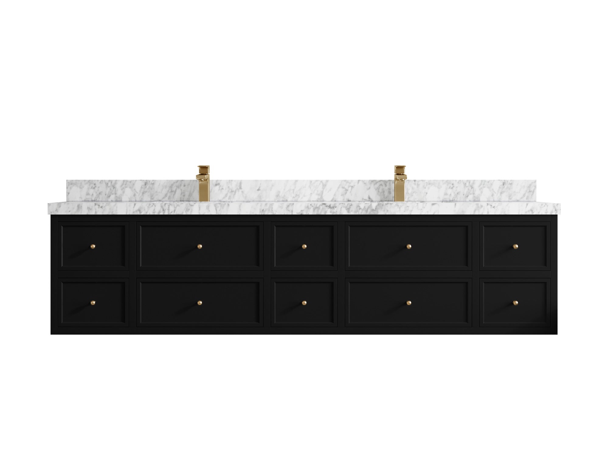 Roswell Floating 84 in. W x 22 in. D Double Sink Bathroom Vanity - Willow Bath and Vanity