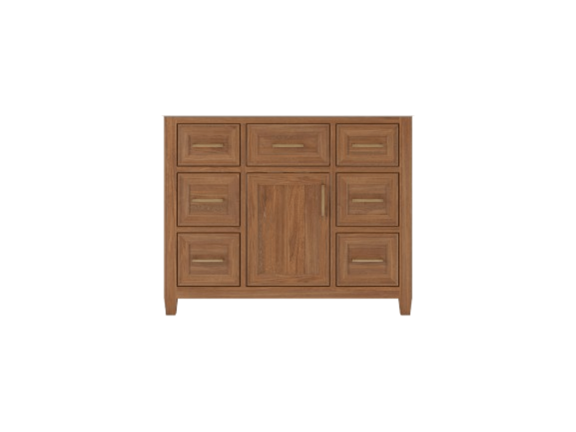 Santa Monica Teak Wood 42 in. W x 22 in. D Single Sink Bathroom Vanity - Willow Bath and Vanity