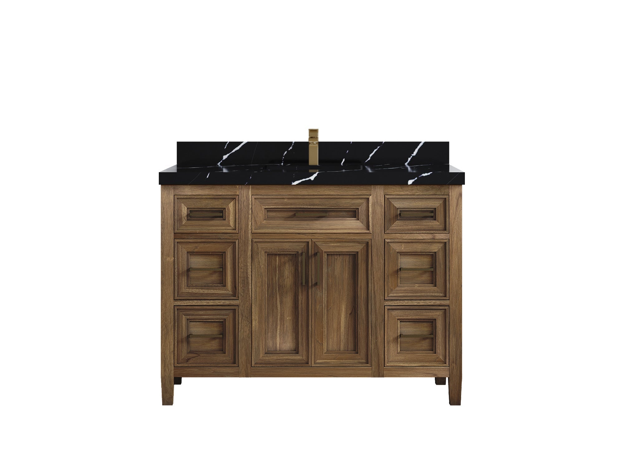 Santa Monica Teak Wood 48 in. W x 22 in. D Single Sink Bathroom Vanity - Willow Bath and Vanity