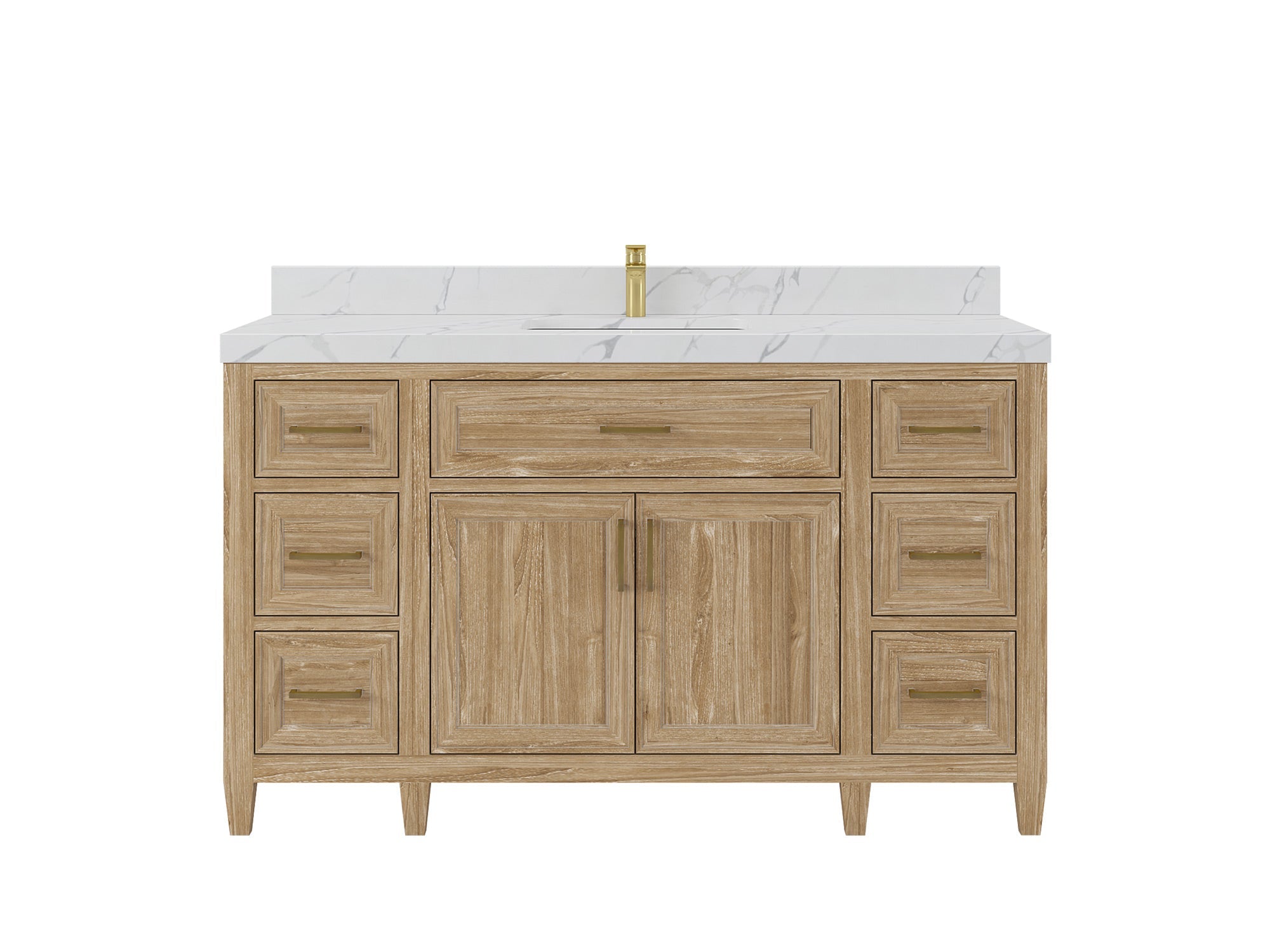 Santa Monica Teak Wood 60 in. W x 22 in. D Single Sink Bathroom Vanity - Willow Bath and Vanity