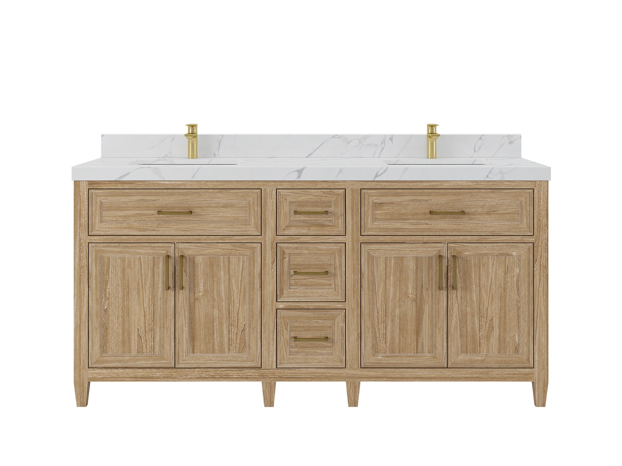 Santa Monica Teak Wood 72 in. W x 22 in. D Double Sink Bathroom Vanity - Willow Bath and Vanity