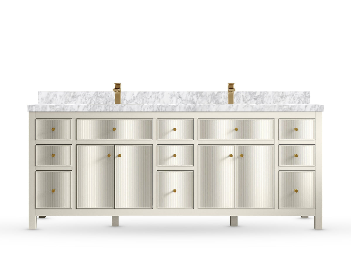 Sonoma 84 Alabaster, Carrara Marble, front view
