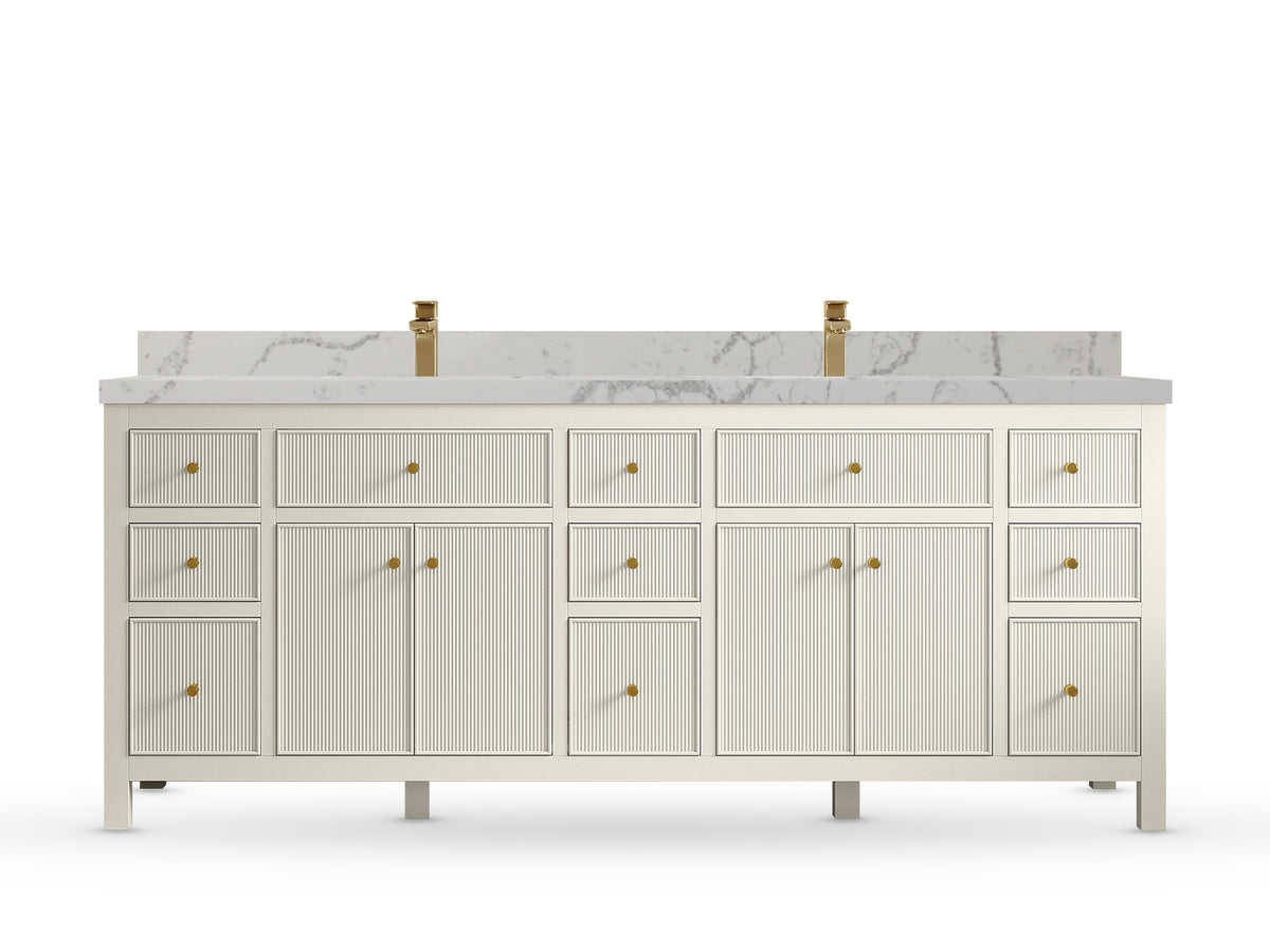 Sonoma 84 Alabaster, Venatino Quartz, front view