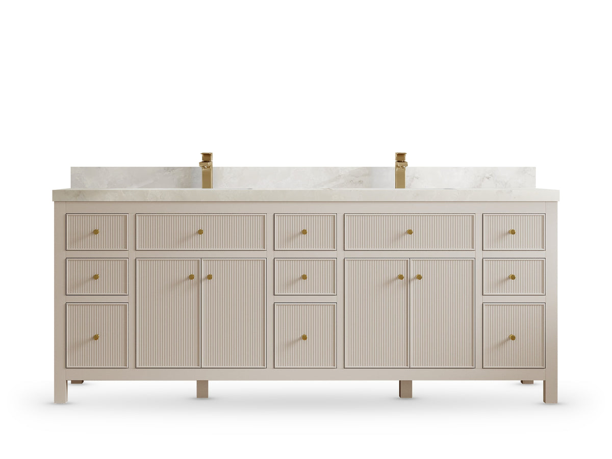 Sonoma 84 Fine Grain Linen Beige, Onyx Quartz, front view