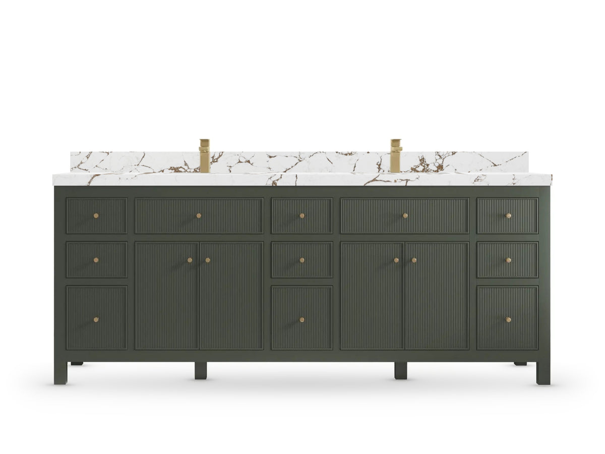 Sonoma 84 Pewter Green, Viola Brown Quartz, front view