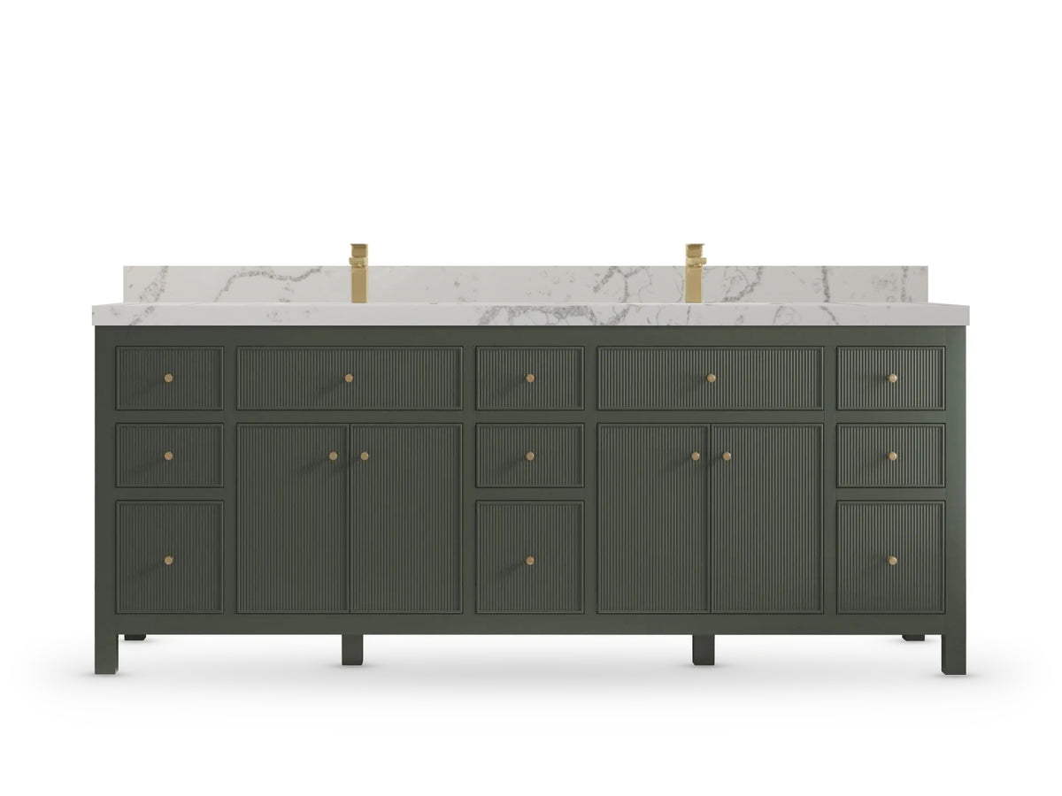 Sonoma 84 Pewter Green, Venatino Quartz, front view
