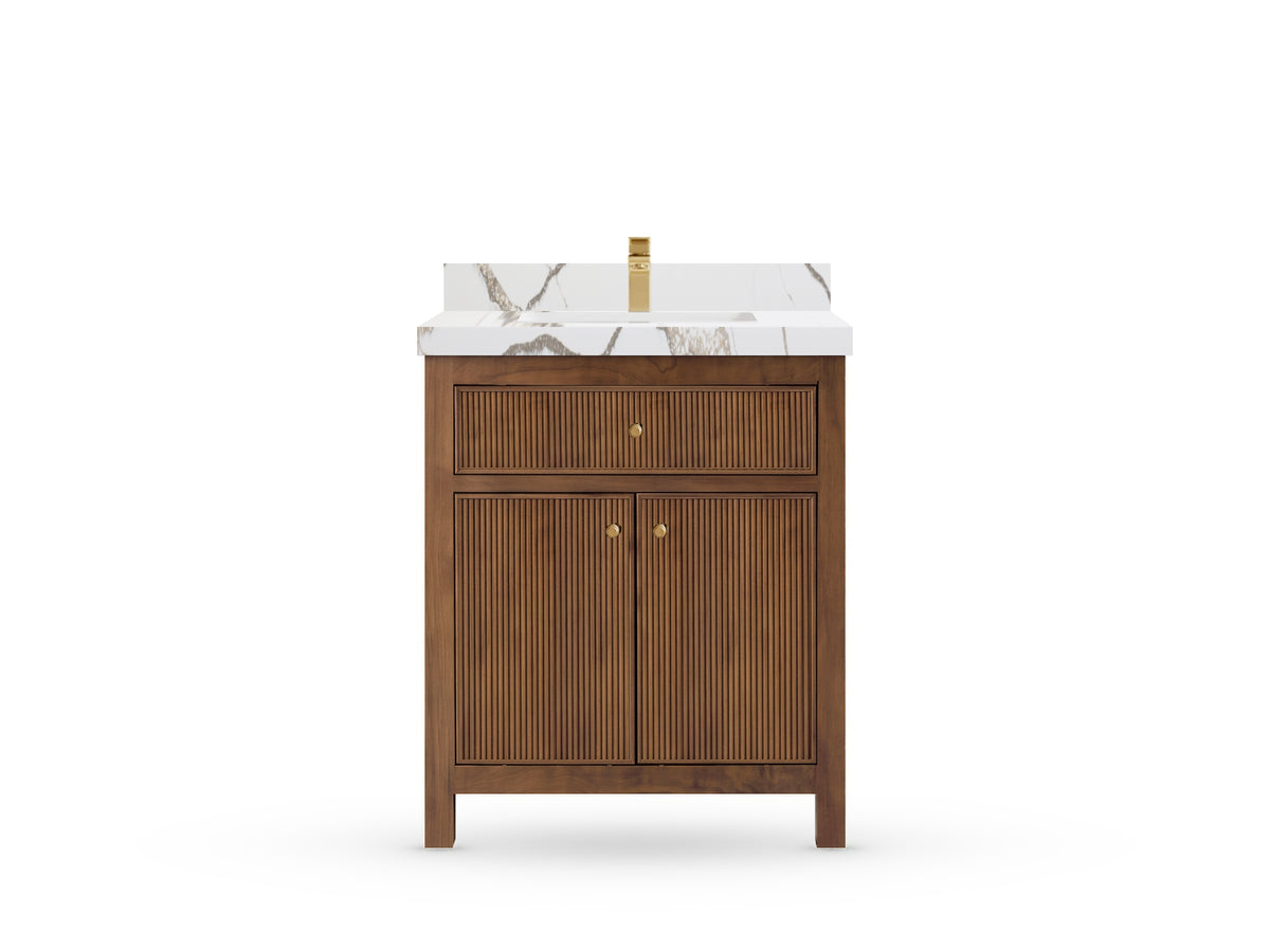 Sonoma Teak Wood 30 in. W x 22 in. D Single Sink Bathroom Vanity