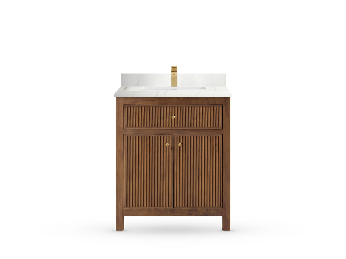 Sonoma Teak Wood 30 in. W x 22 in. D Single Sink Bathroom Vanity