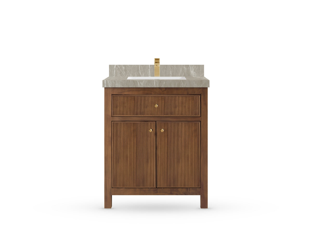 Sonoma Teak Wood 30 in. W x 22 in. D Single Sink Bathroom Vanity