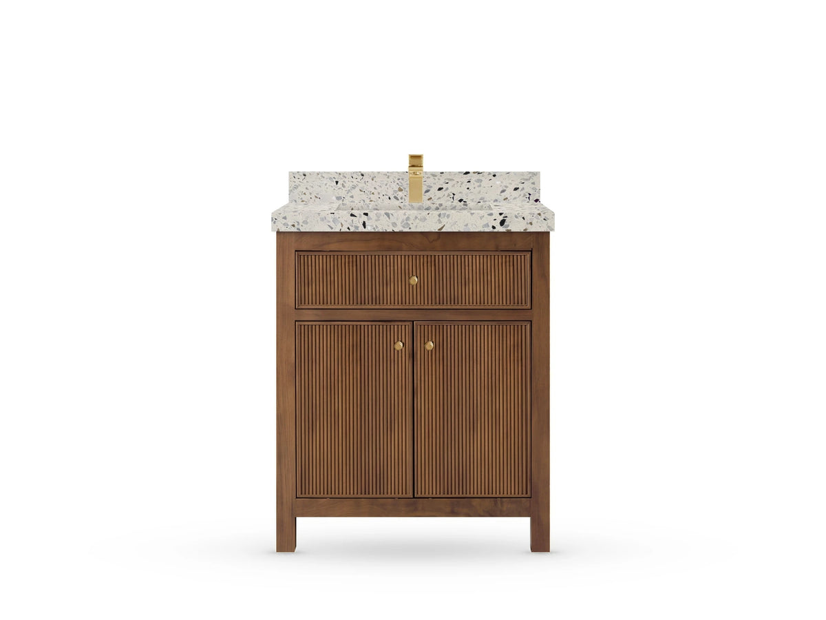 Sonoma Teak Wood 30 in. W x 22 in. D Single Sink Bathroom Vanity