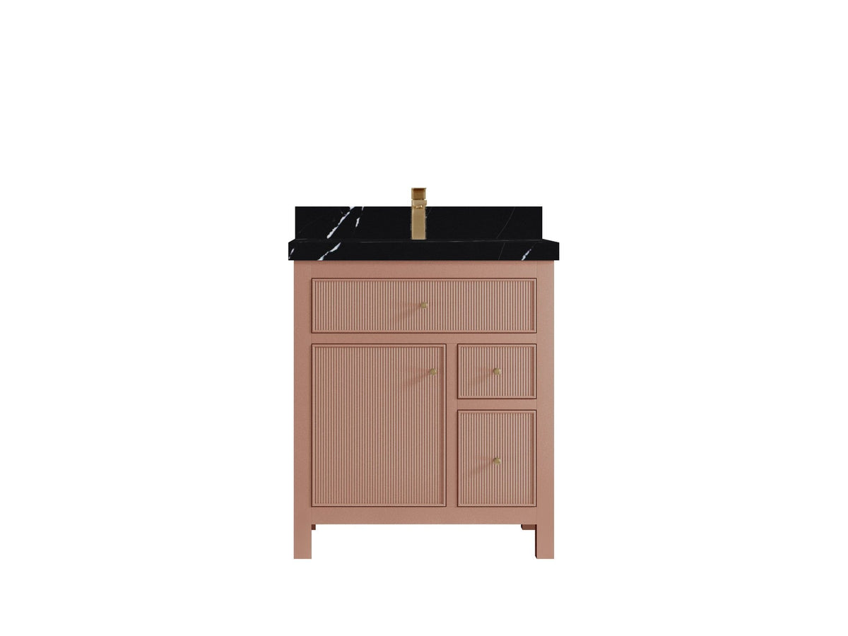 Sonoma 30 in W x 22 in D Free Standing Reeded Single Sink Bathroom Vanity - Willow Bath and Vanity